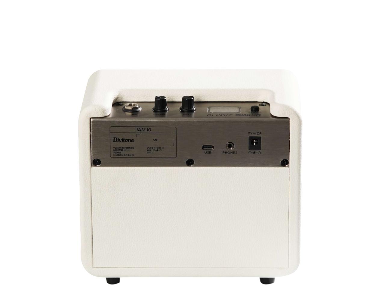 Divitone JAM-10 Rechargeable 10W Desktop Modelling Practice Amp in White - DAM-10WH-2.jpg