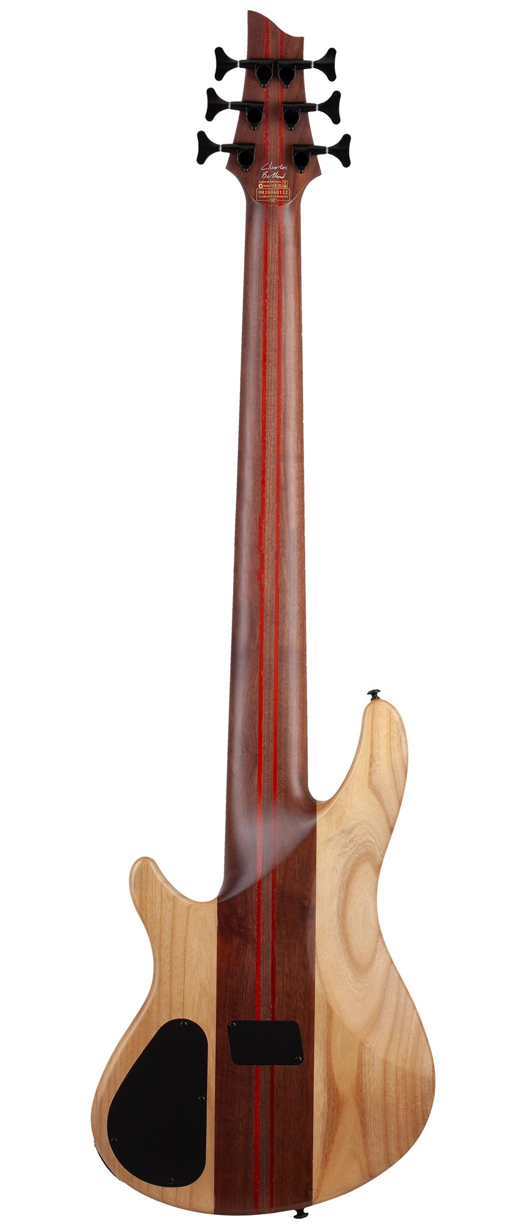 Schecter Charles Berthoud CB-6 6-String Bass Guitar in Natural Satin - Charles Berthoud CB-6 Natural Satin BACK FLAT copy.jpg