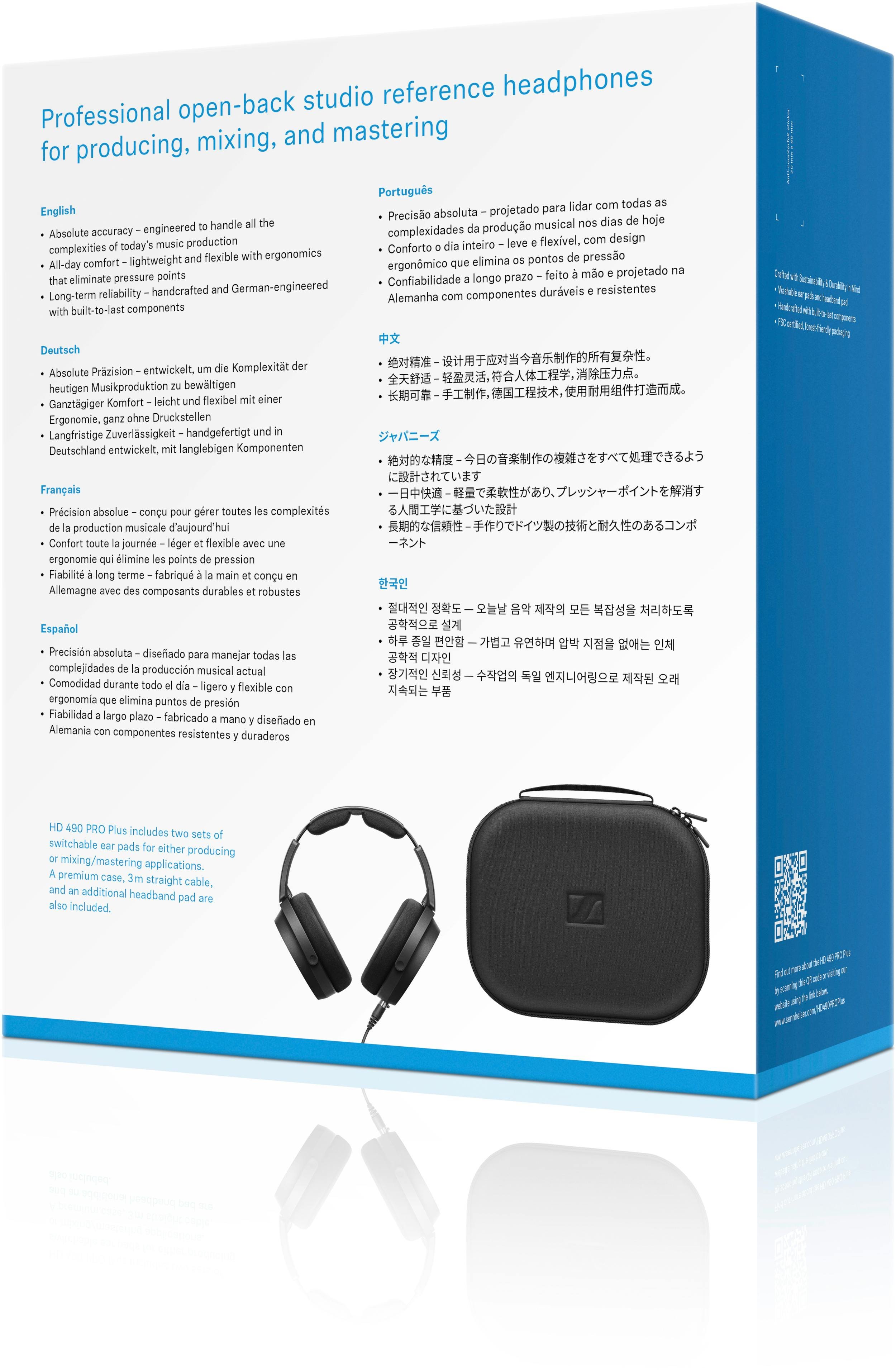 Sennheiser HD 490 PRO Plus Headphones - Andertons Music Co.