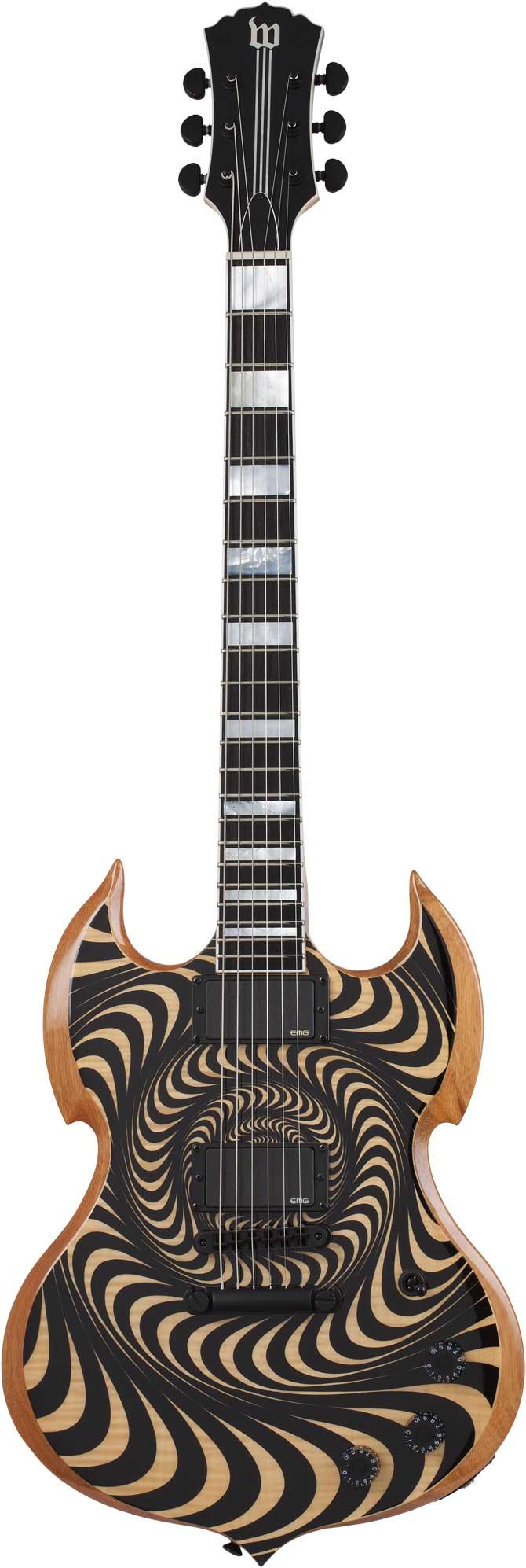 Wylde Audio Barbarian Rawtop Electric Guitar in Psychic Bullseye - SCH-GTR-4525.jpg
