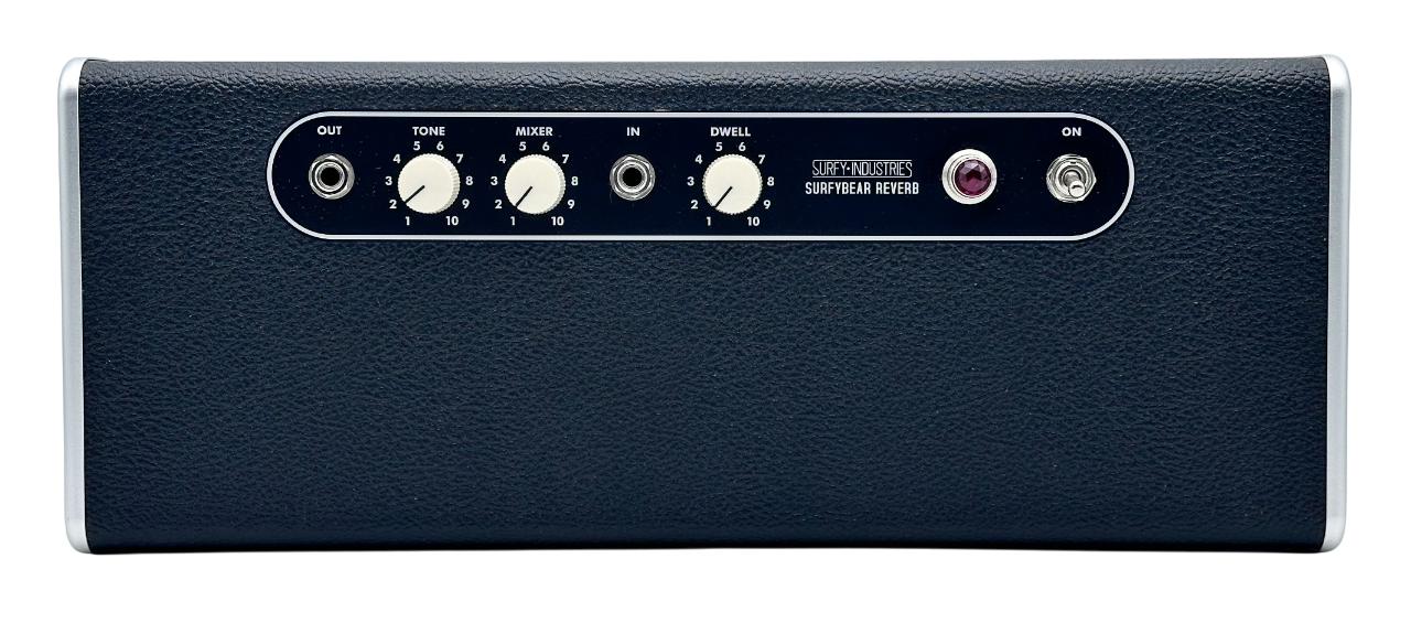 Surfy Industries SurfyBear Reverb Pedal Classic Black with SurfyPan Extra - SurfyBear_Classic V3_Black_Front-hero.jpg