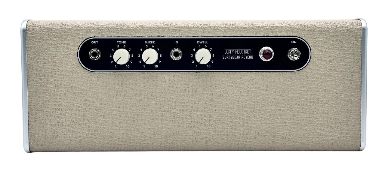 Surfy Industries SurfyBear Reverb Pedal Classic Blonde with SurfyPan Extra - SurfyBear_Classic V3_Blonde_Front-hero.jpg
