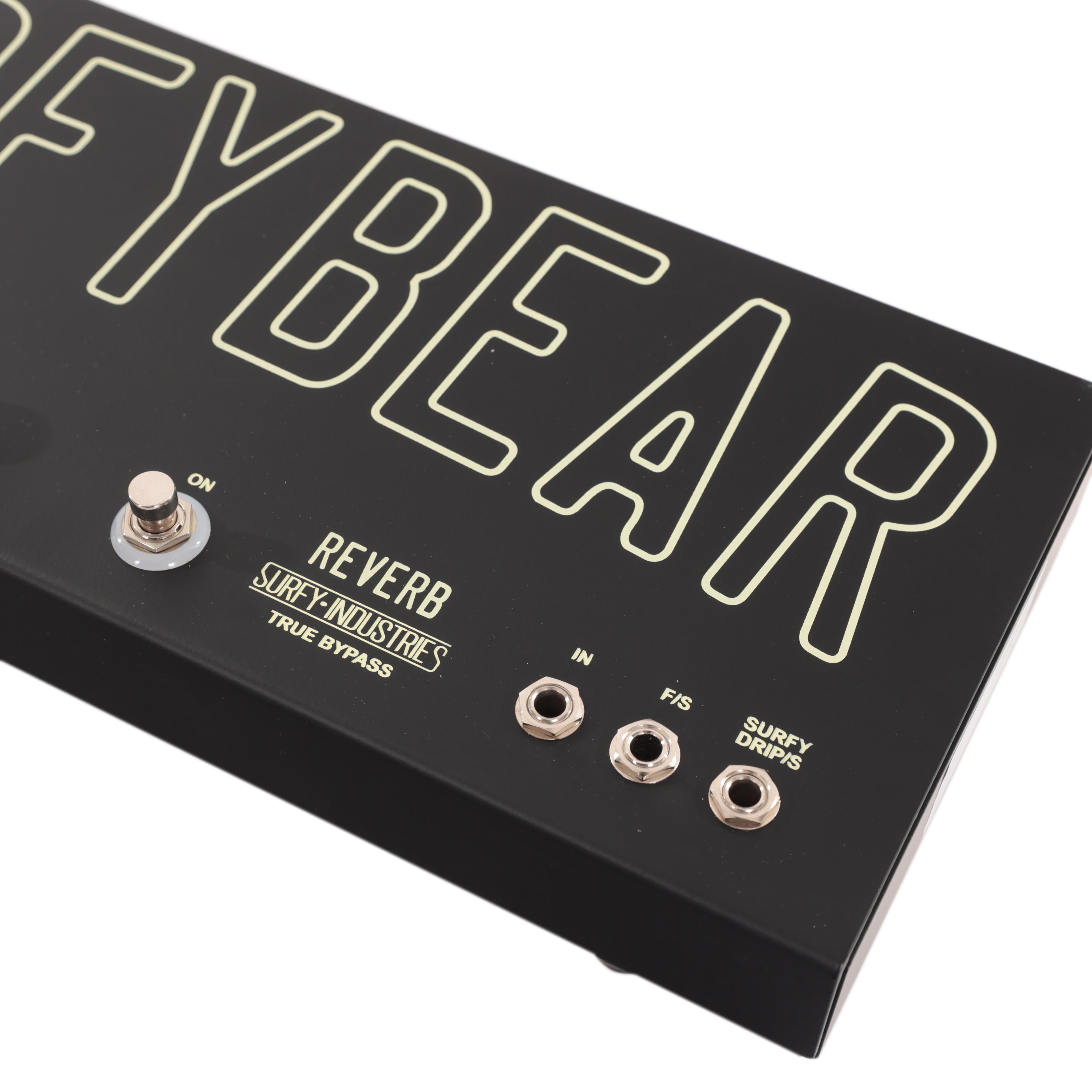 Surfy Industries SurfyBear Reverb Pedal Metal Black with SurfyPan - SI-SUBEME31 (5).jpg