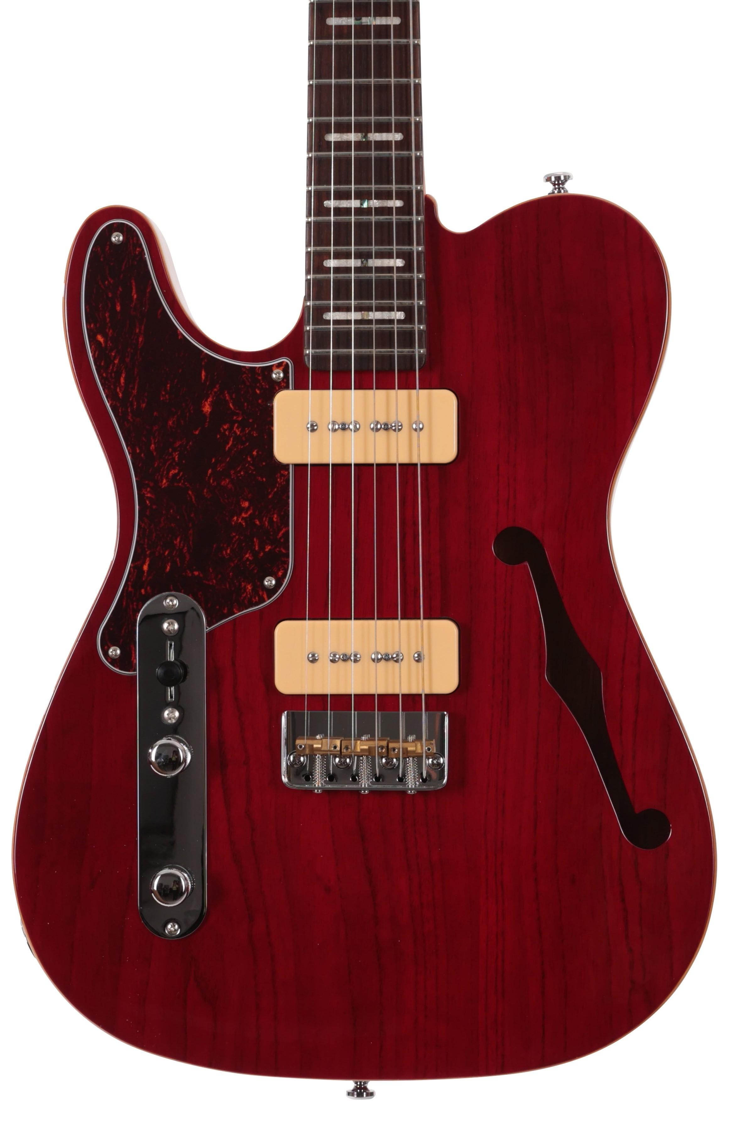 Sire Larry Carlton T7TM Left Handed Electric Guitar in See Through Red - T7TMLHSTR-lefthanded (1).jpg