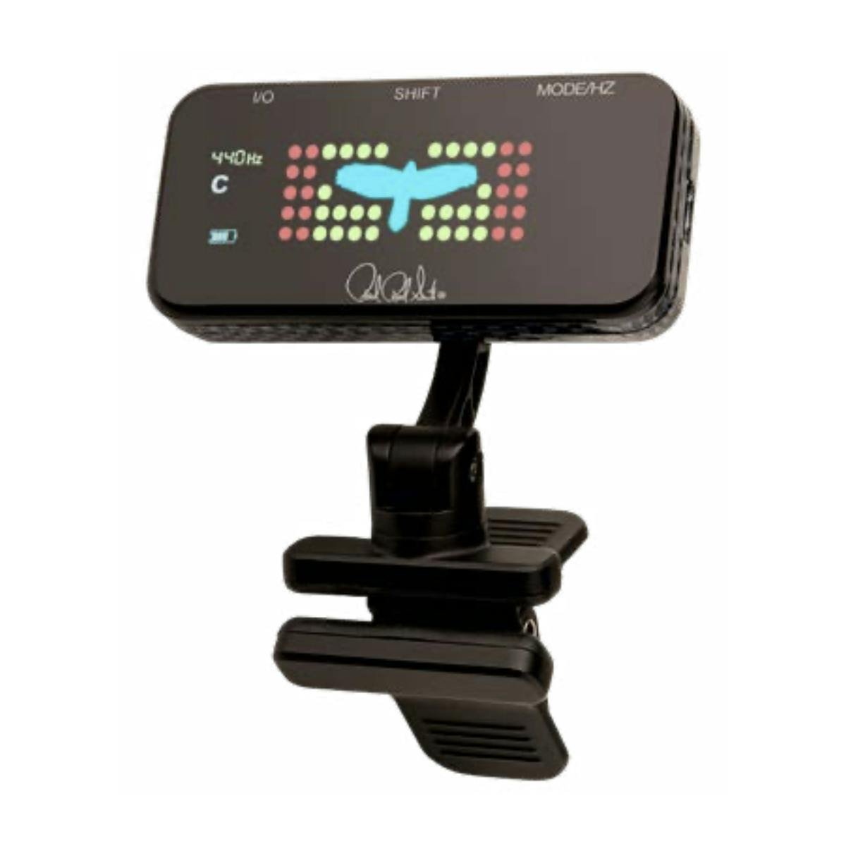 PRS Accessory Pack Including Clip-On Tuner, Classic 25ft Instrument Cable & Pack of 10-46 Strings - 426977-PRS-Clip-On-Headstock-Tuner.jpg