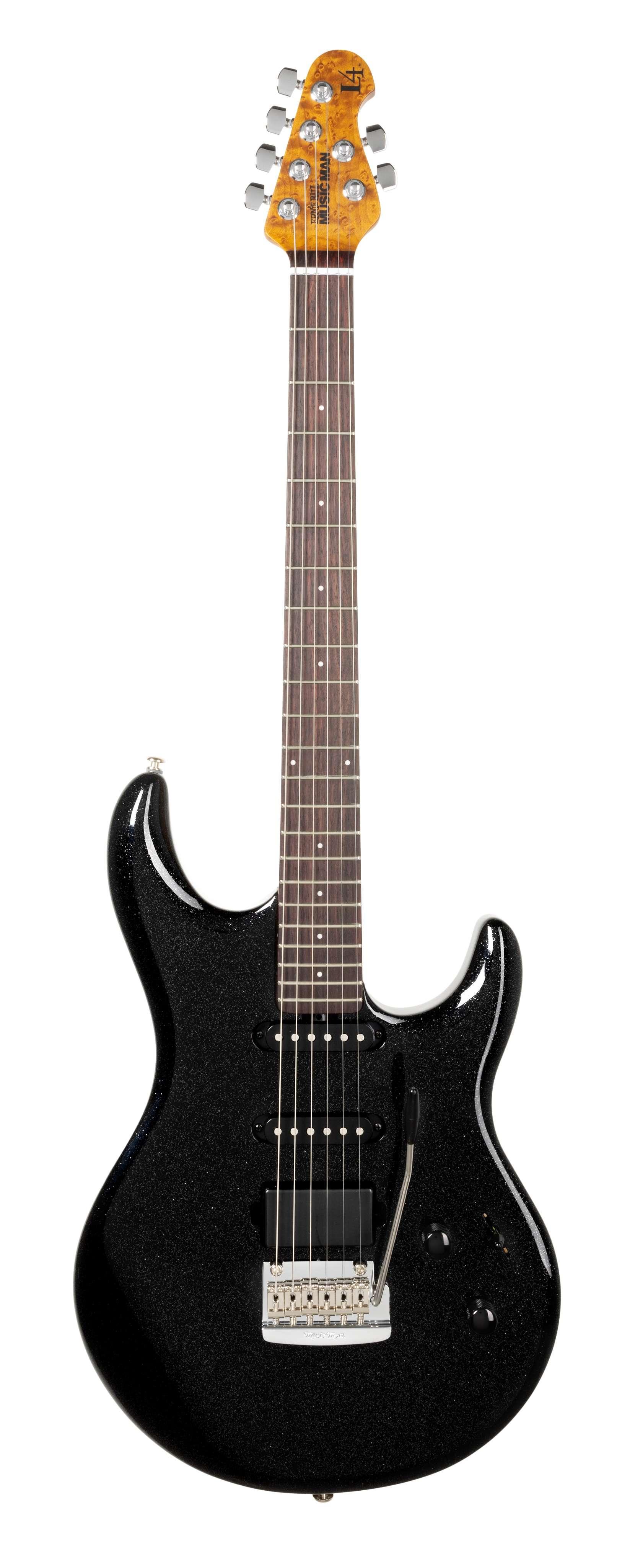 Music Man Luke 4 HSS Electric Guitar in Black Sparkle - Andertons