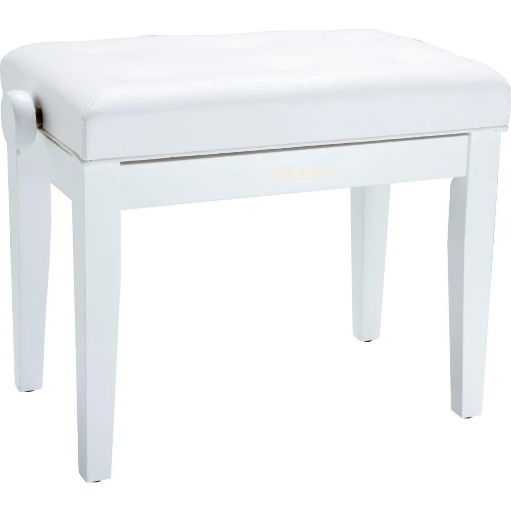 Roland RPB-300WH Piano Bench in Satin White with Vinyl Seat - 514983-1654090732975.jpg