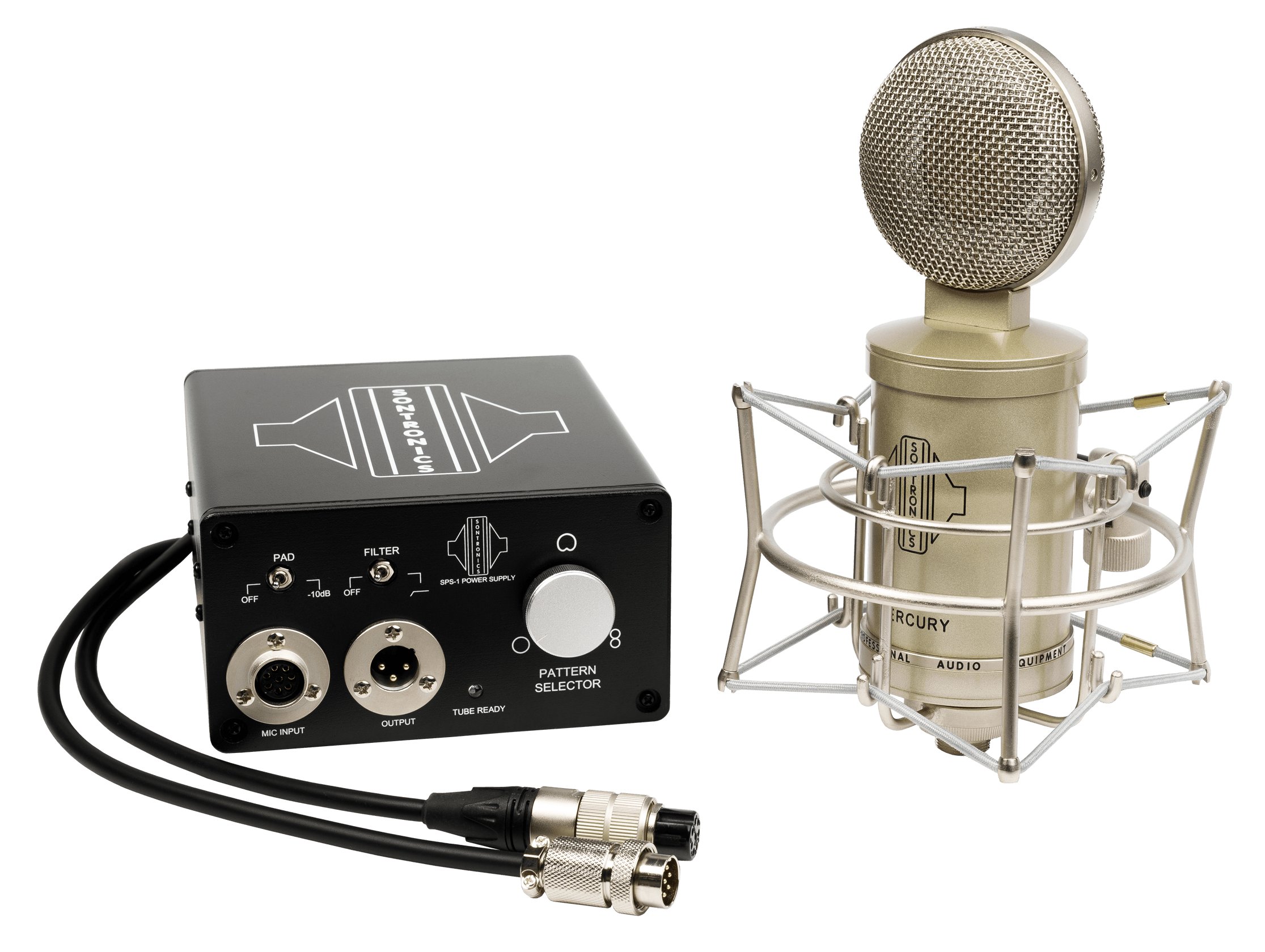 Sontronics Mercury Variable-Pattern Valve Microphone - STMERCURY-Sontronics_Mercury_cutout_withPSU.jpg