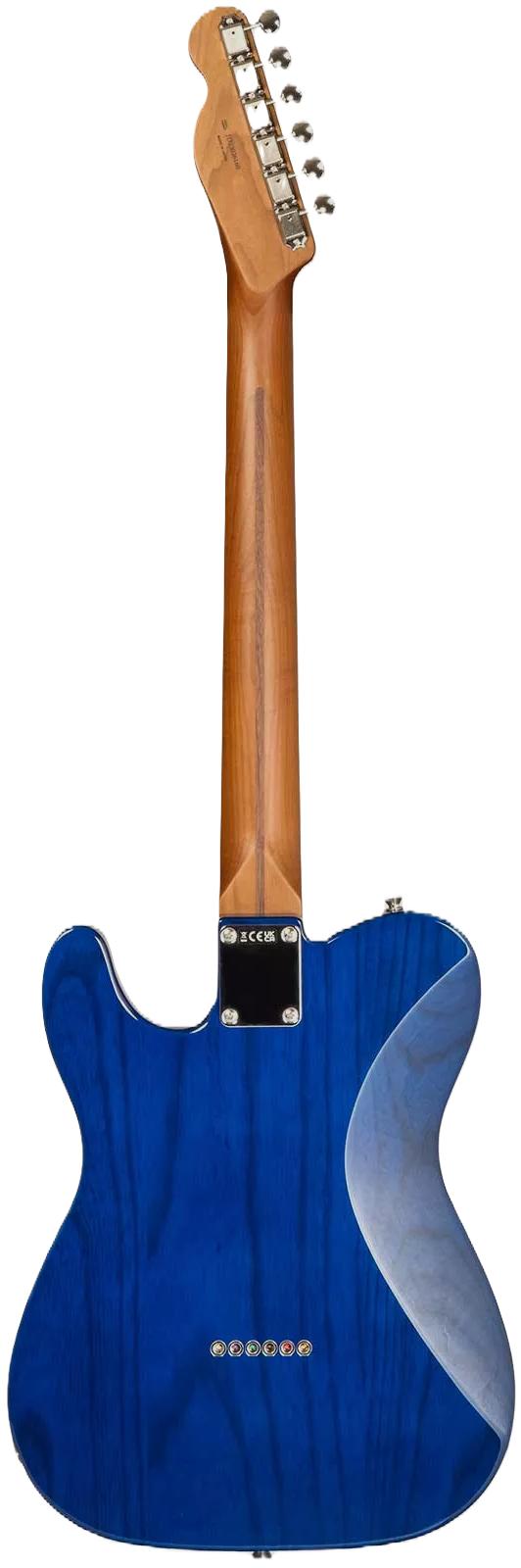 Fender Made in Japan FSR Hybrid II Telecaster Quilt Top in Aqua Blue - 5404702390 back.jpg