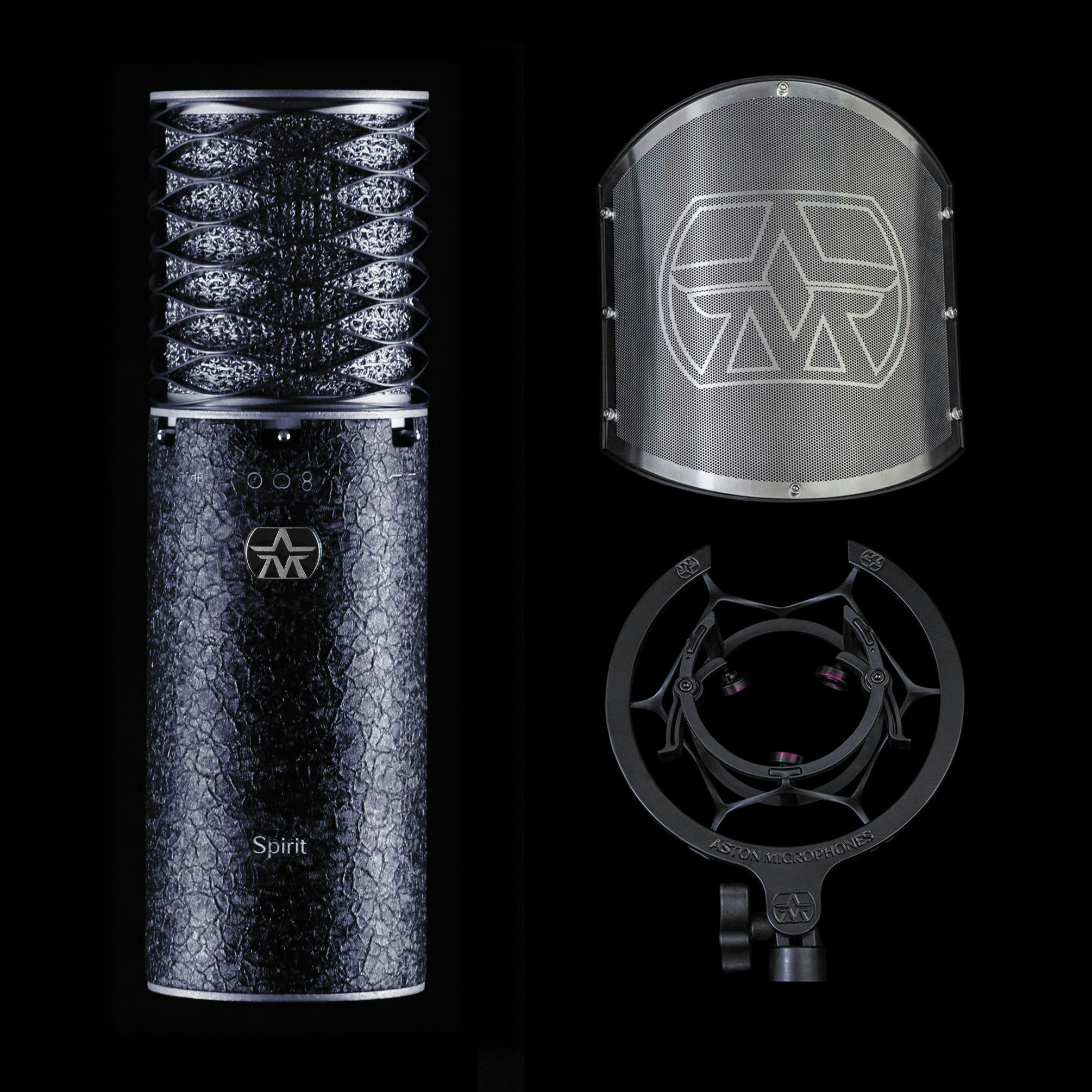 Aston Black Spirit Condenser Microphone Bundle with Swiftshield