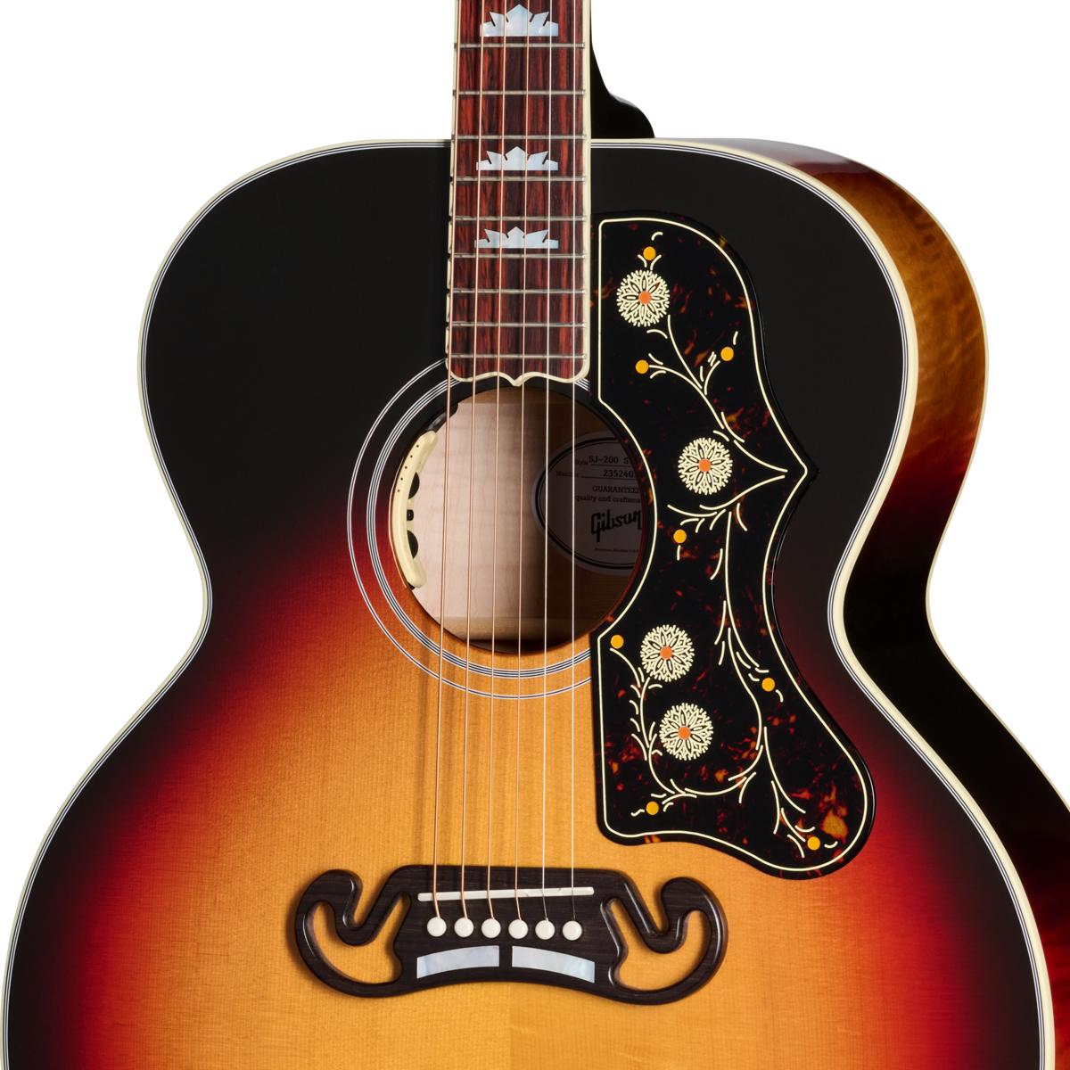 Gibson SJ-200 Standard Electro Acoustic Guitar in Tri Burst - MCJB20TB_7_SoundHole-1200x1200-28e5ebb.jpg