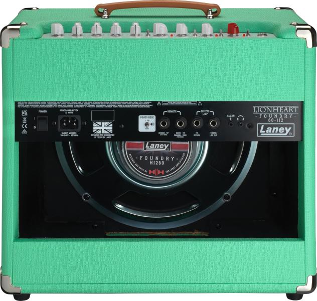 Laney Limited Edition LIONHEART FOUNDRY Series LF60-112 60w 1x12 Combo in Seafoam Green - LF60-112_Back.jpg