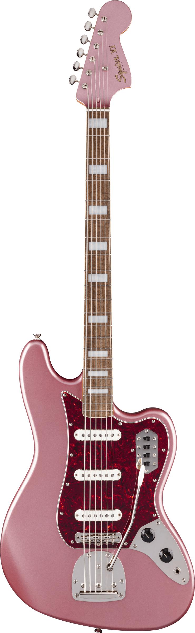 Squier FSR Limited Edition Classic Vibe Bass Guitar VI in Burgundy Mist  - 0374582566_sqr_ins_frt_1_rr.jpg
