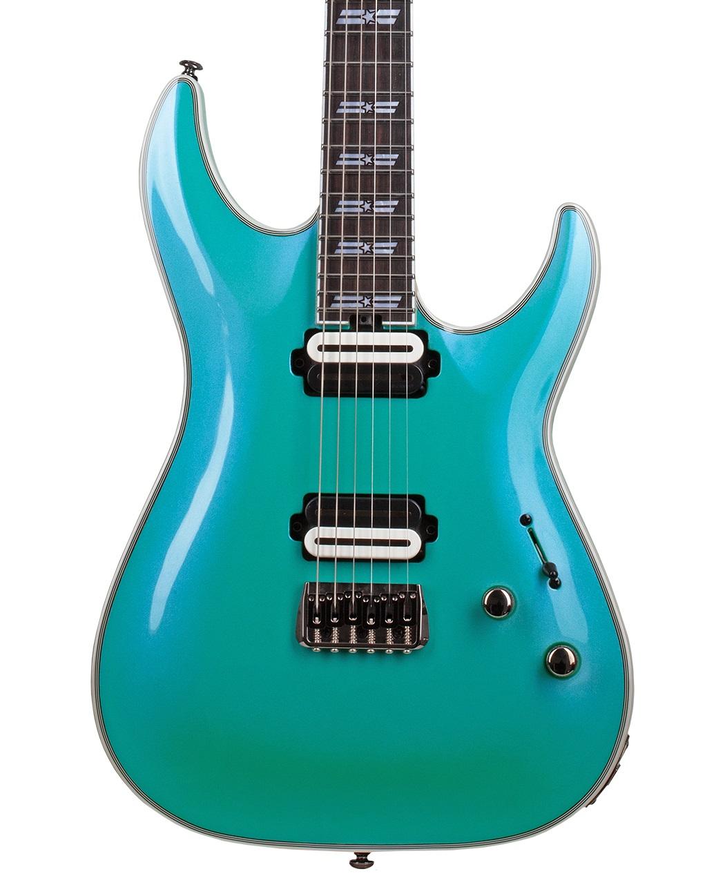 Schecter C-1 SLS Hollywood Electric Guitar in Glacier Metallic - C-1 SLS HOLLYWOOD GLACIER METALLIC 1386 FLAT copy-hero.jpg