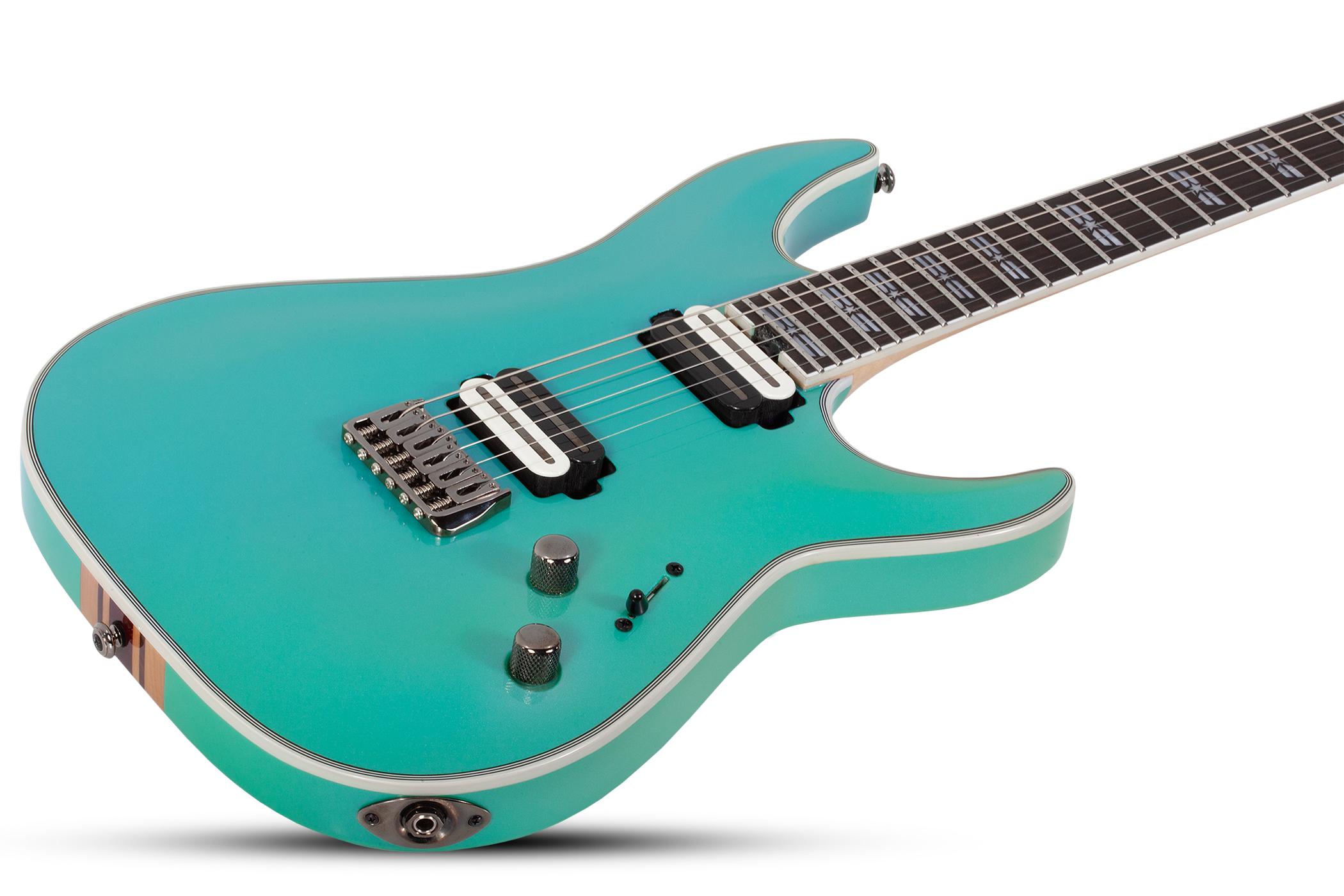 Schecter C-1 SLS Hollywood Electric Guitar in Glacier Metallic - C-1 SLS HOLLYWOOD GLACIER METALLIC 1386 MF TILT copy.jpg