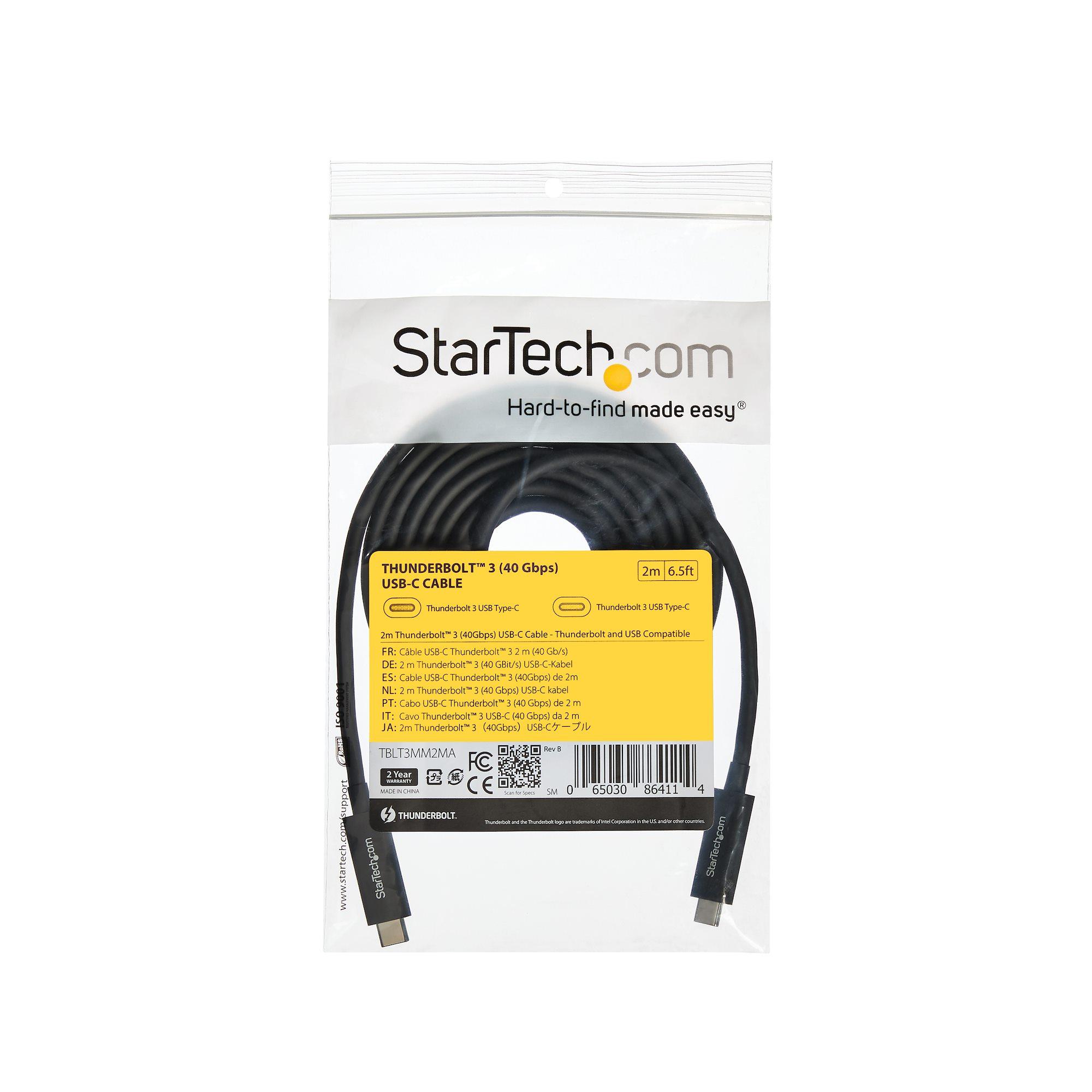 StarTech Thunderbolt 3 / USB C Cable - 2M - Black - V933632 (3).jpg