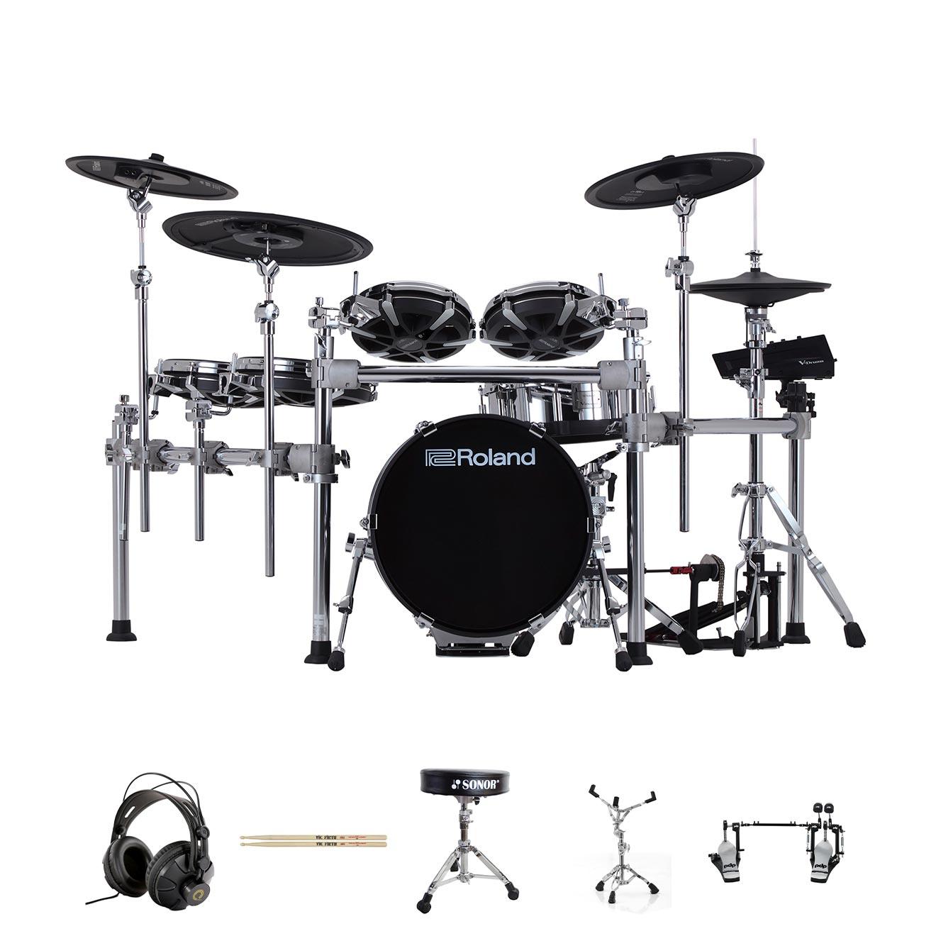 Roland TD716 Electronic Drum Kit Bundle Package With Double Pedal - TD716-Double-pedal-bundle.jpg