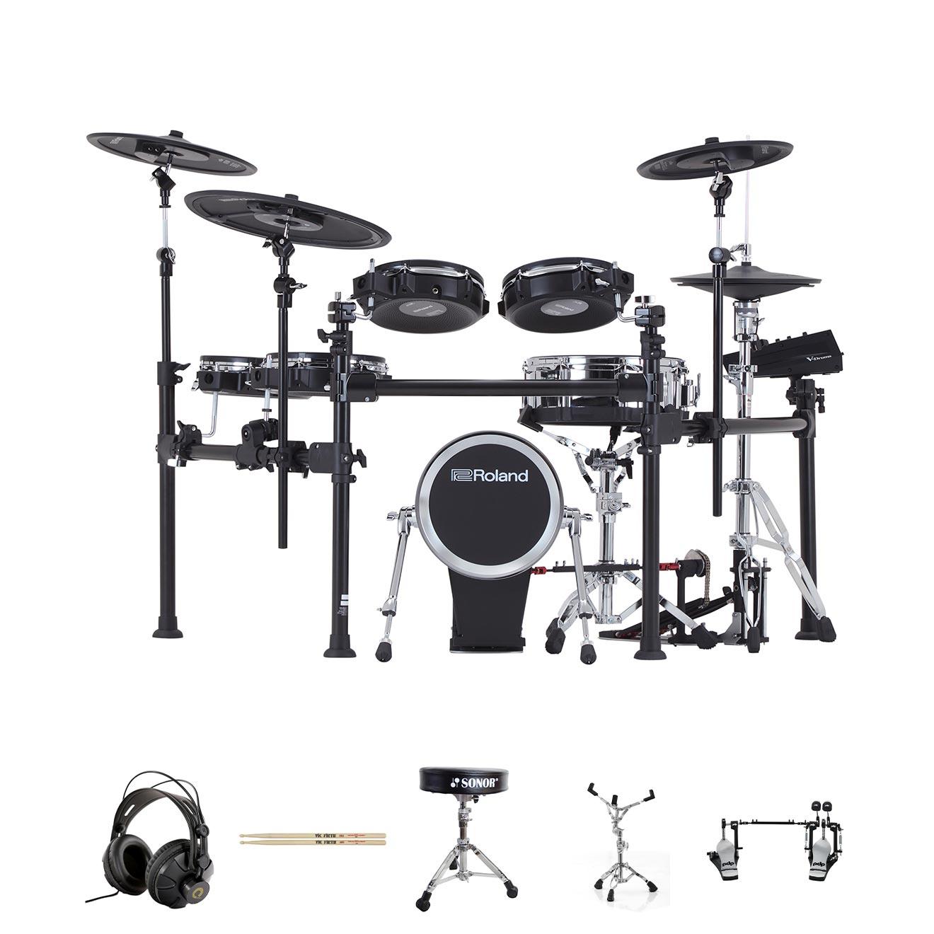 Roland TD713 Bundle Package with Double Pedal - TD713-double-pedal-bundle.jpg