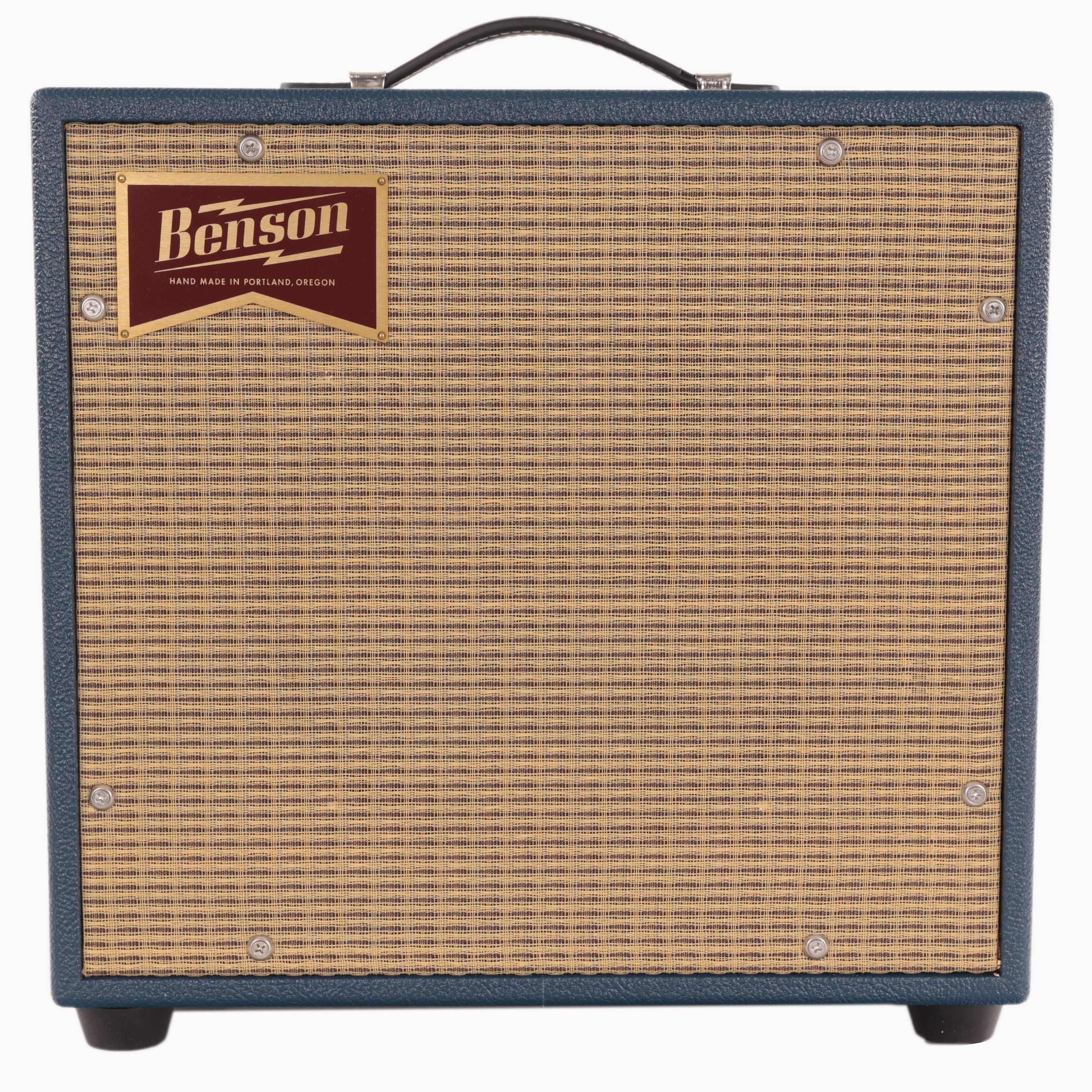 Benson Vinny 5W 1X10 Valve Reverb Combo Amp In Limited Edition Blue and Wheat - BEN-VINNY-BLWH (1).jpg