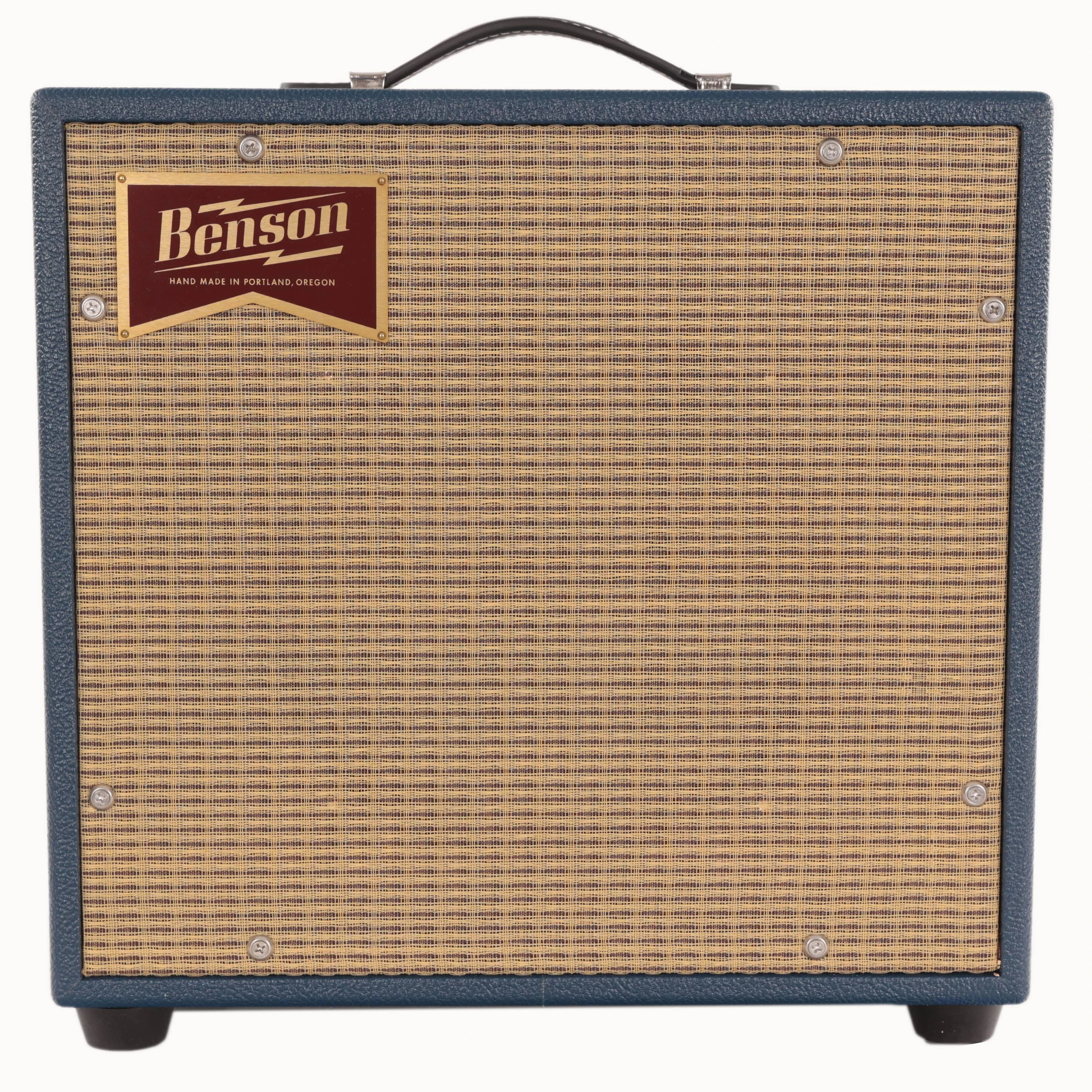 Benson Vinny 5W 1X10 Valve Reverb Combo Amp In Limited Edition Blue and Wheat - BEN-VINNY-BLWH (1).jpg