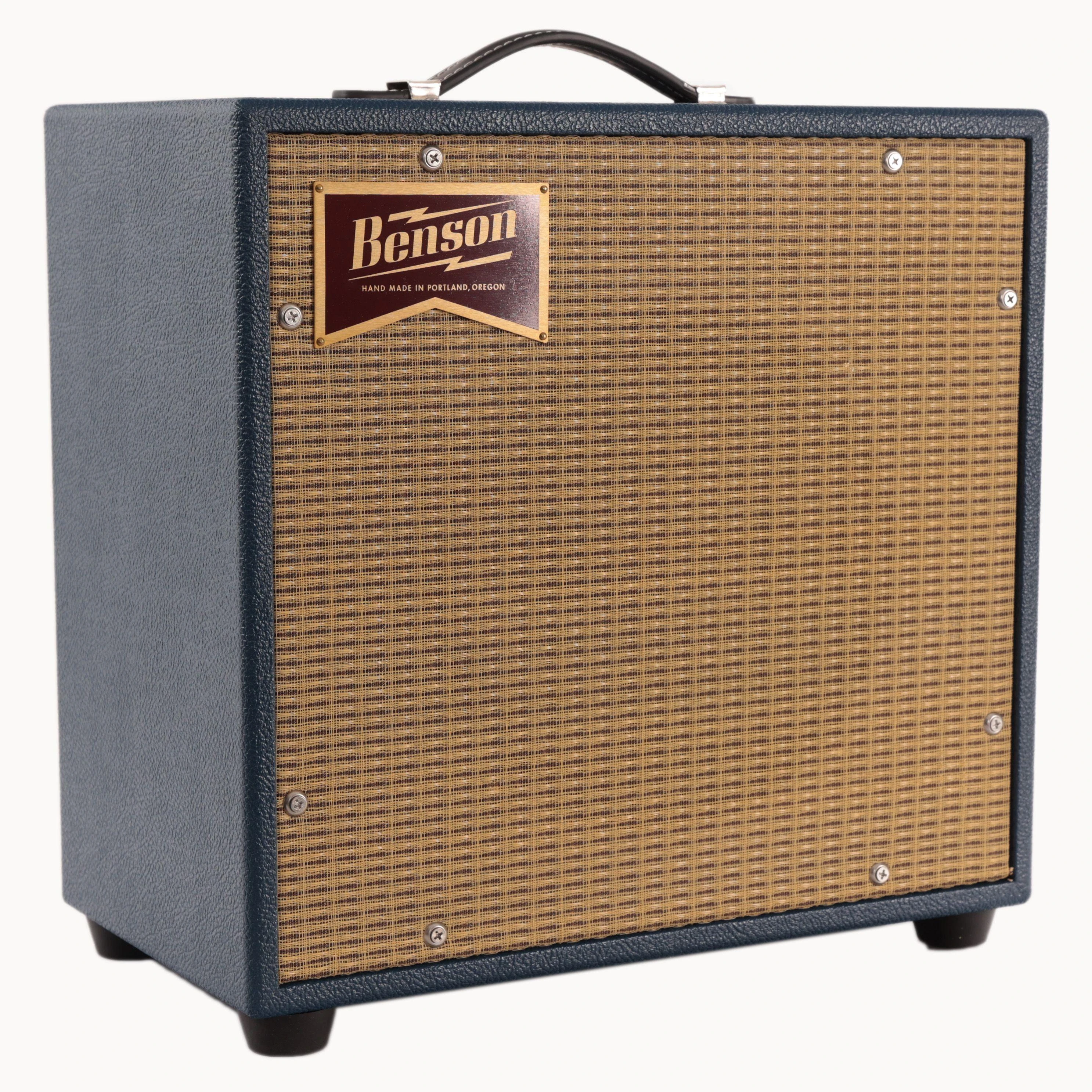 Benson Vinny 5W 1X10 Valve Reverb Combo Amp In Limited Edition Blue and Wheat - BEN-VINNY-BLWH (2).jpg