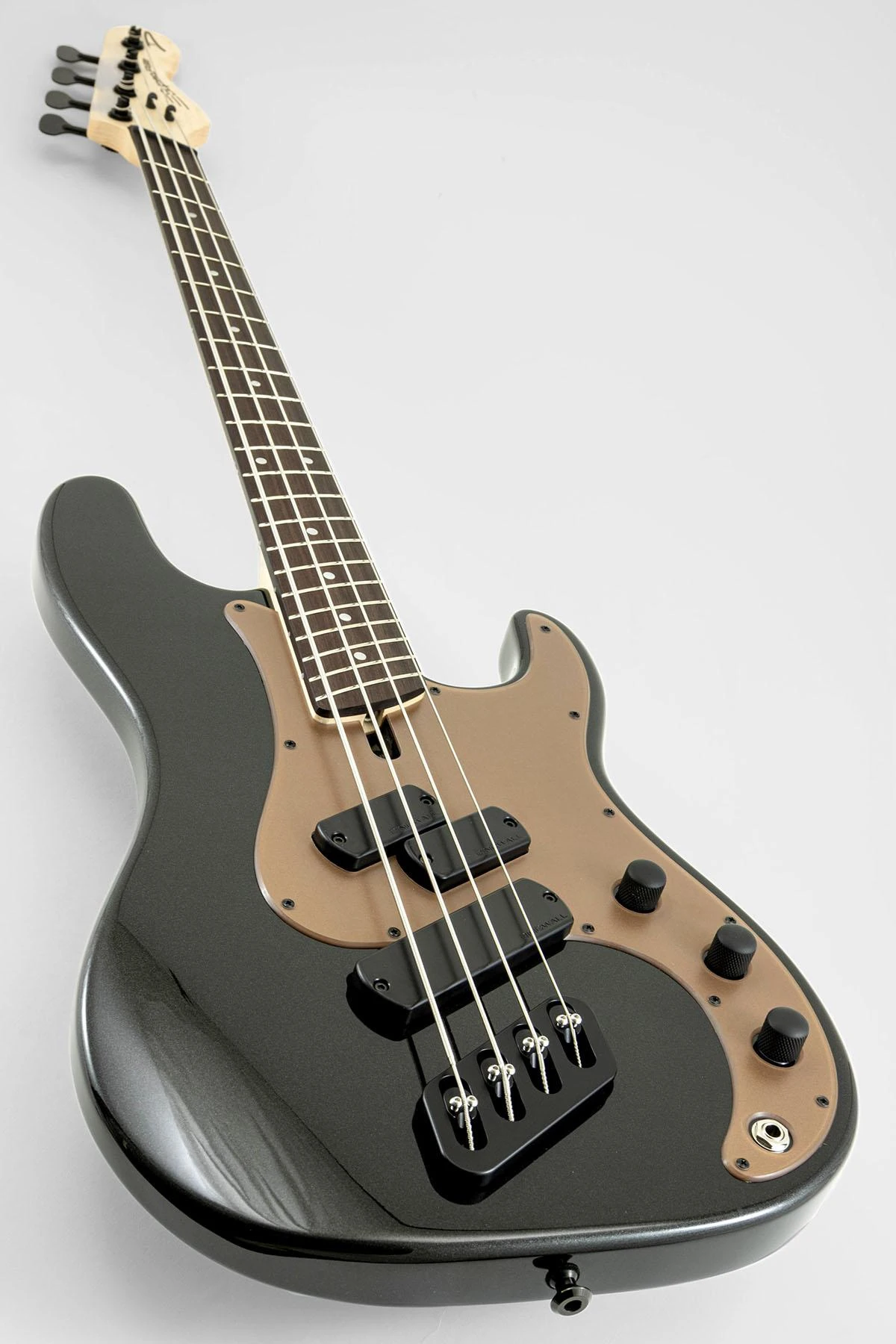 Dingwall SP-1 4-String Bass Guitar in Metallic Black, Rosewood Fretboard - SP1 Gloss Metallic Black w-Matte Cocoa Gold PG 4-String (Shot 3-3).jpg