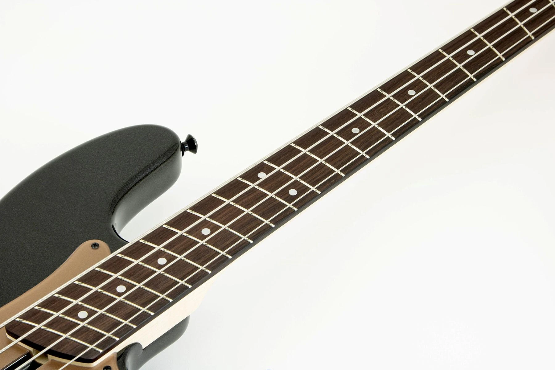 Dingwall SP-1 4-String Bass Guitar in Metallic Black, Rosewood Fretboard - SP1 Gloss Metallic Black w-Matte Cocoa Gold PG 4-String (Shot 6-7).jpg