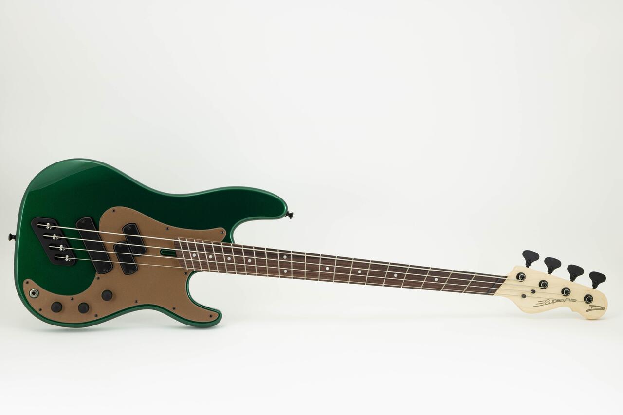 Dingwall SP-1 4-String Bass Guitar in Dark Candy Green, Rosewood Fretboard - SP1 Gloss Dark Candy Green w- Matte Cocoa PG 4-String (1-7).jpg