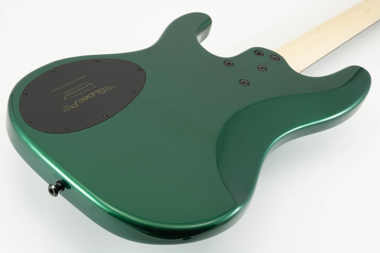 Dingwall SP-1 4-String Bass Guitar in Dark Candy Green, Rosewood Fretboard - SP1 Gloss Dark Candy Green w- Matte Cocoa PG 4-String (7-7).jpg