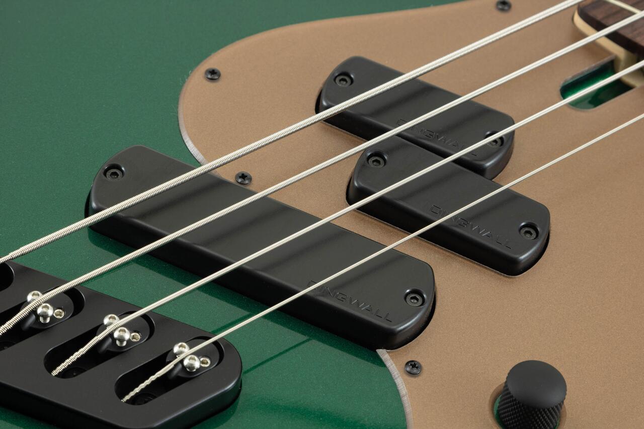 Dingwall SP-1 4-String Bass Guitar in Dark Candy Green, Rosewood Fretboard - SP1 Gloss Dark Candy Green w- Matte Cocoa PG 4-String (5-7).jpg