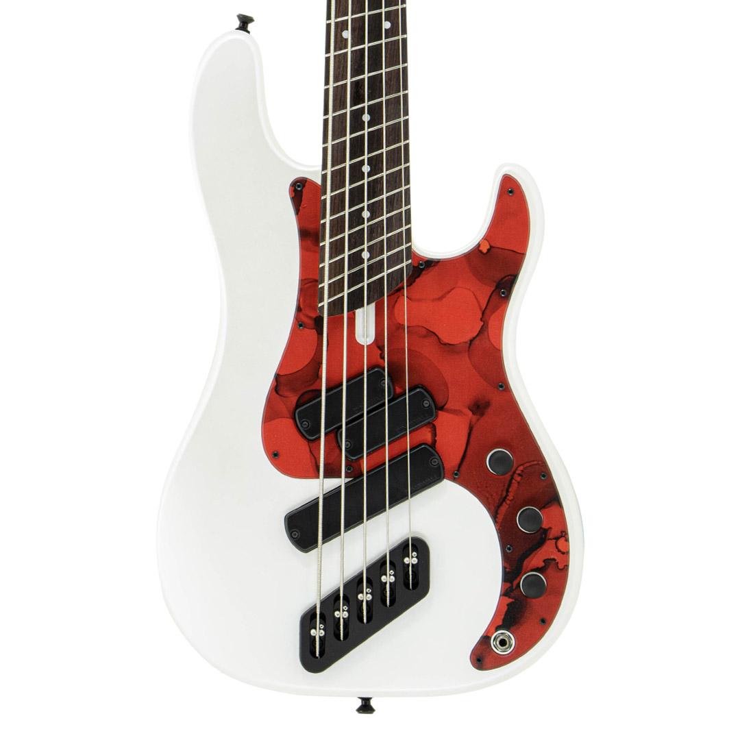 Dingwall SP-1 5 String Bass Guitar in Ducatti White, Pau Ferro Fretboard - SP1-Matte-Ducati-Pearl-White-w-Pablo-PG-5-String-thumb.jpg