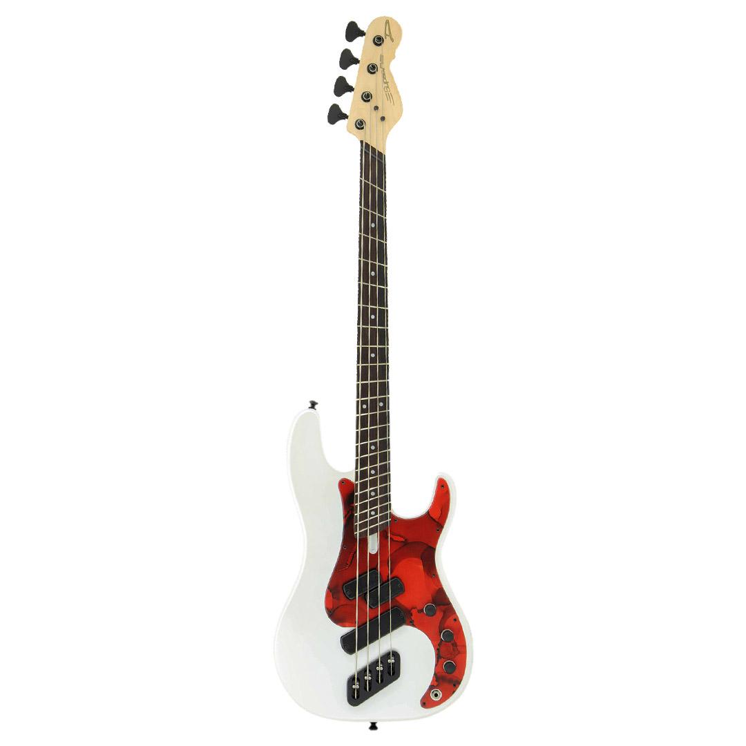 Dingwall SP-1 4-String Bass Guitar in Ducatti White, Rosewood Fretboard - SP1-Matte-Ducati-Pearl-White-w-Pablo-PG-4-String-(Shot-1-3).jpg