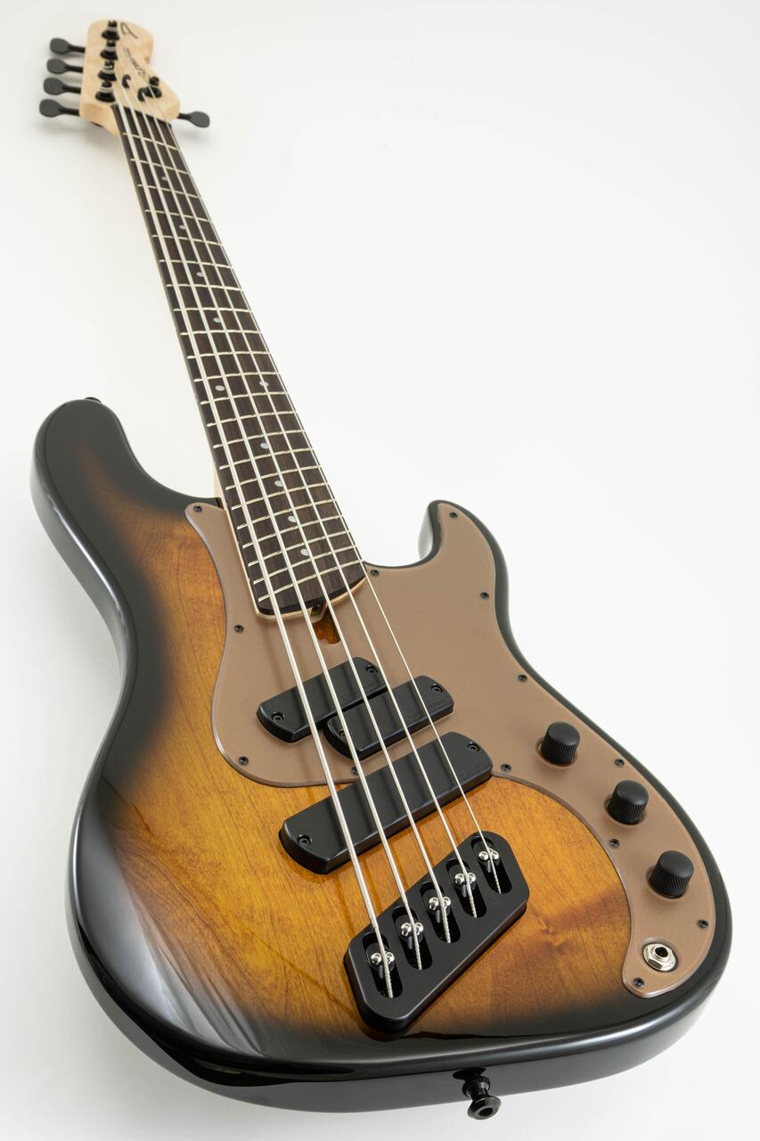 Dingwall SP-1 5-String Bass Guitar in Vintage Burst, Pau Ferro Fretboard - SP1 Gloss Vintageburst w-Matte Cocoa Gold PG 5-String (Shot 3-3).jpg