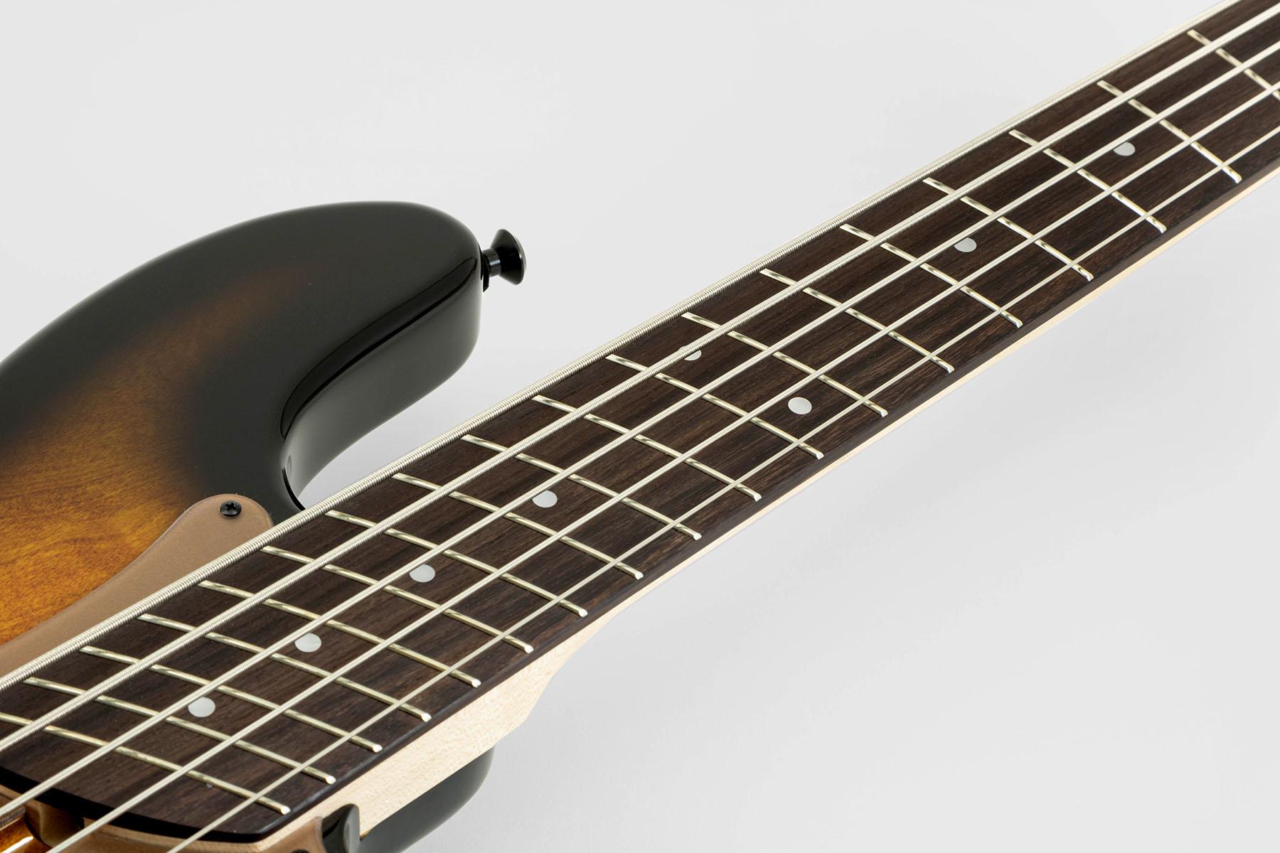 Dingwall SP-1 5-String Bass Guitar in Vintage Burst, Rosewood Fretboard - SP1 Gloss Vintageburst w-Matte Cocoa Gold PG 5-String (Shot 6-7).jpg