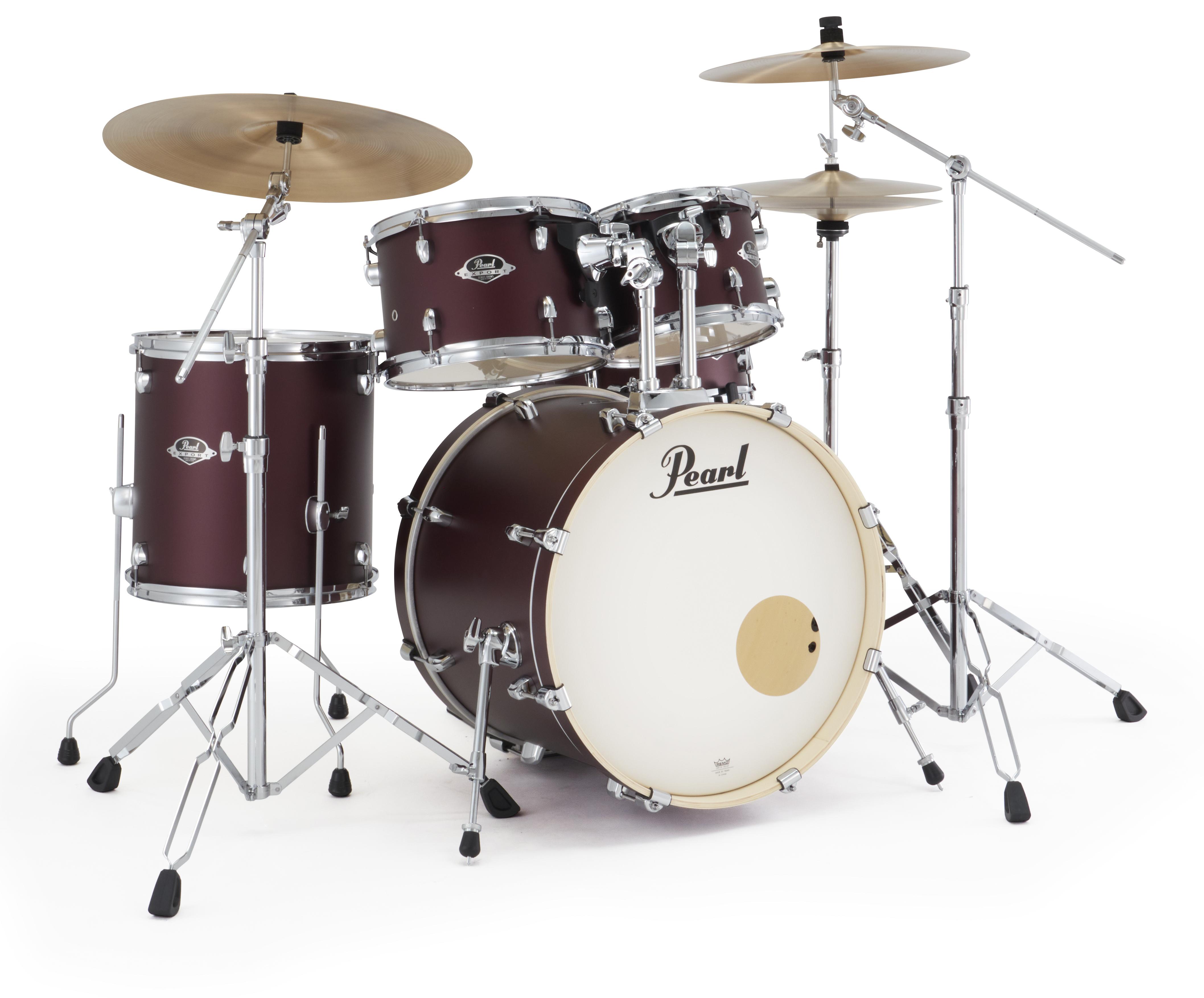Pearl Export 20" in Satin Scarlet inc HWP-834 and PX Cymbal Pack - EXX705PNC Export Series 864 Satin Scarlet.jpg