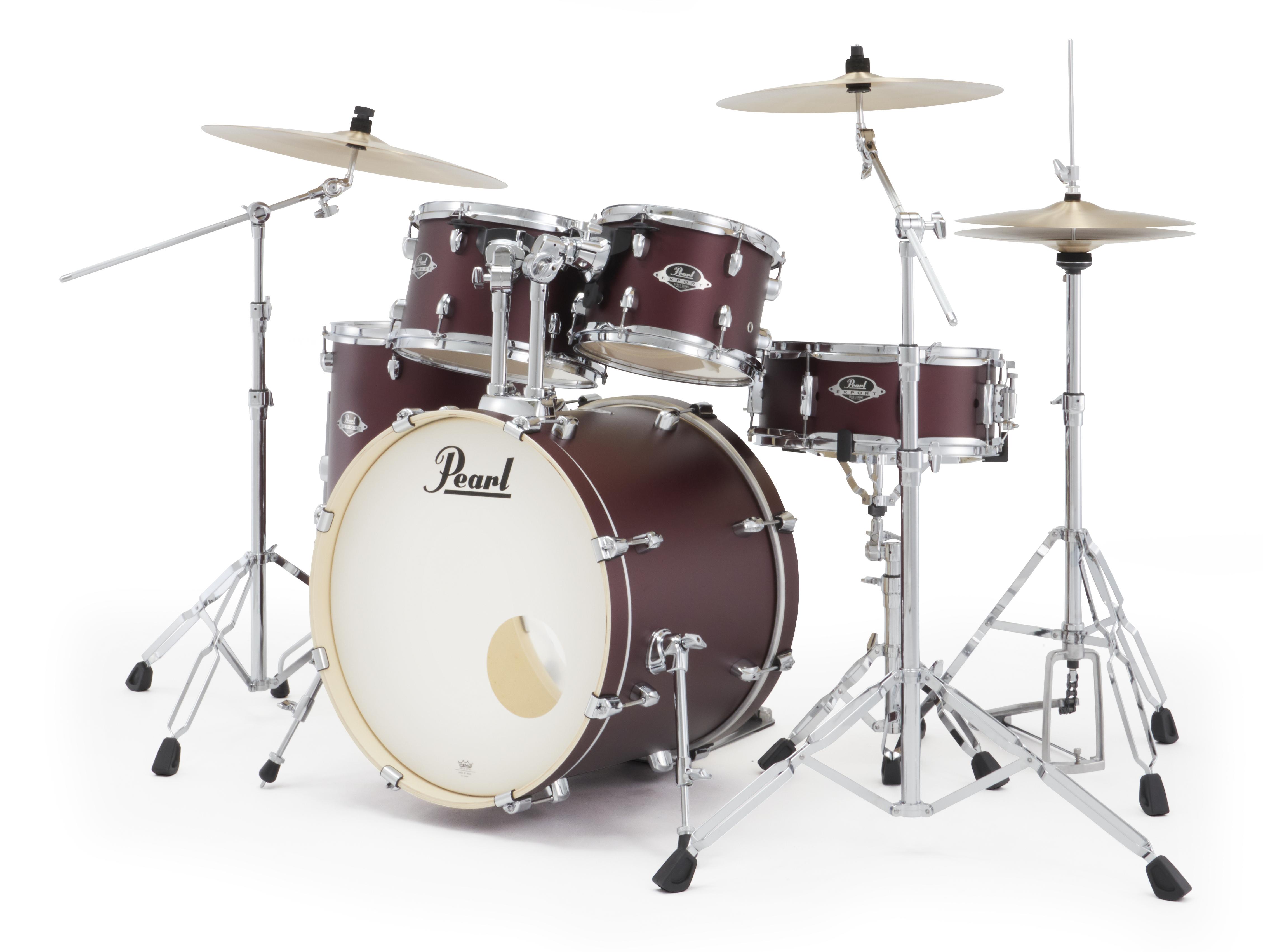 Pearl Export 22" Acoustic Drum Kit in Satin Scarlet  - EXX705PNC Export Series 864 Satin Scarlet(2).jpg