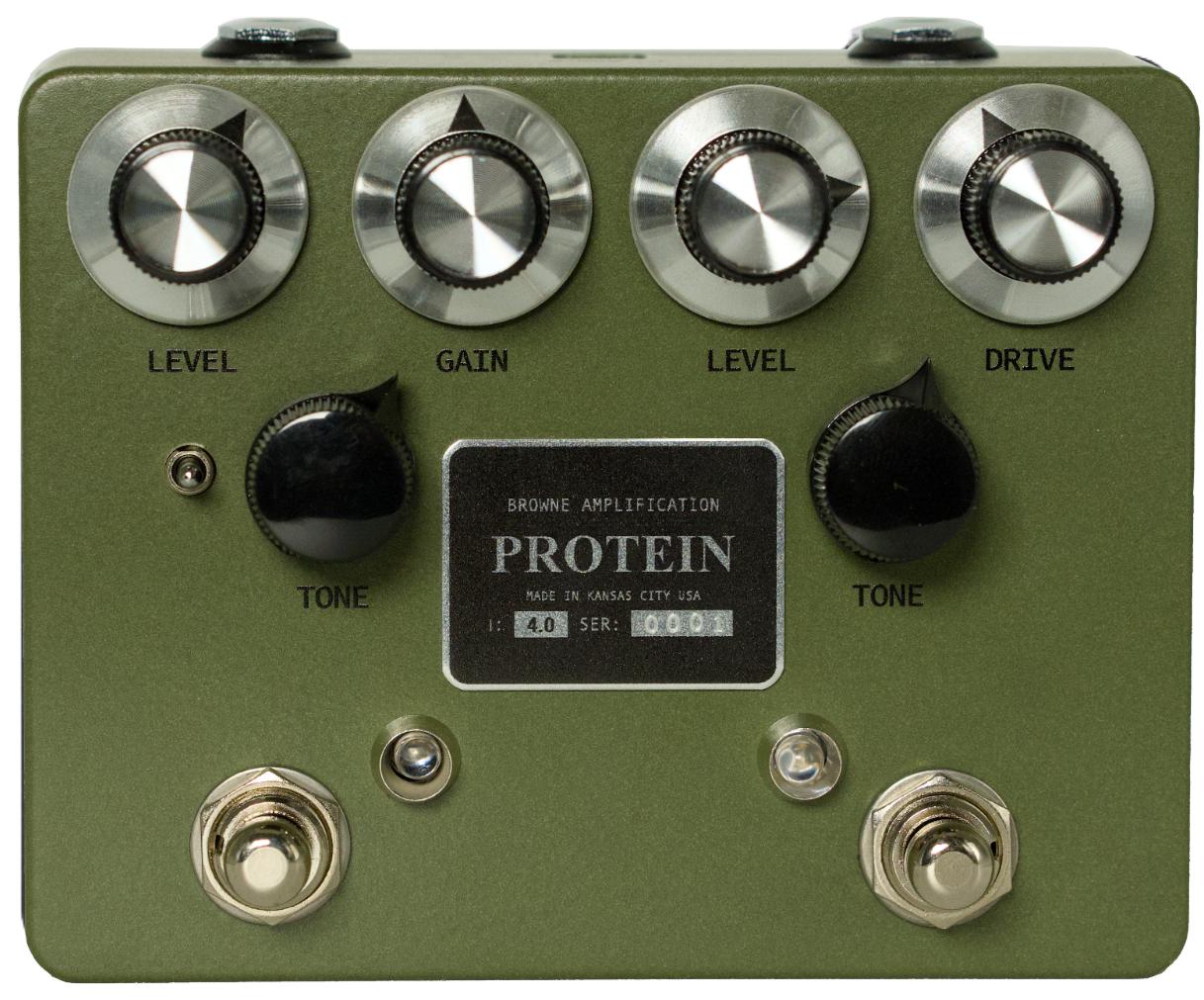 Browne Amplification The Protein V4 Dual Overdrive Pedal in Green