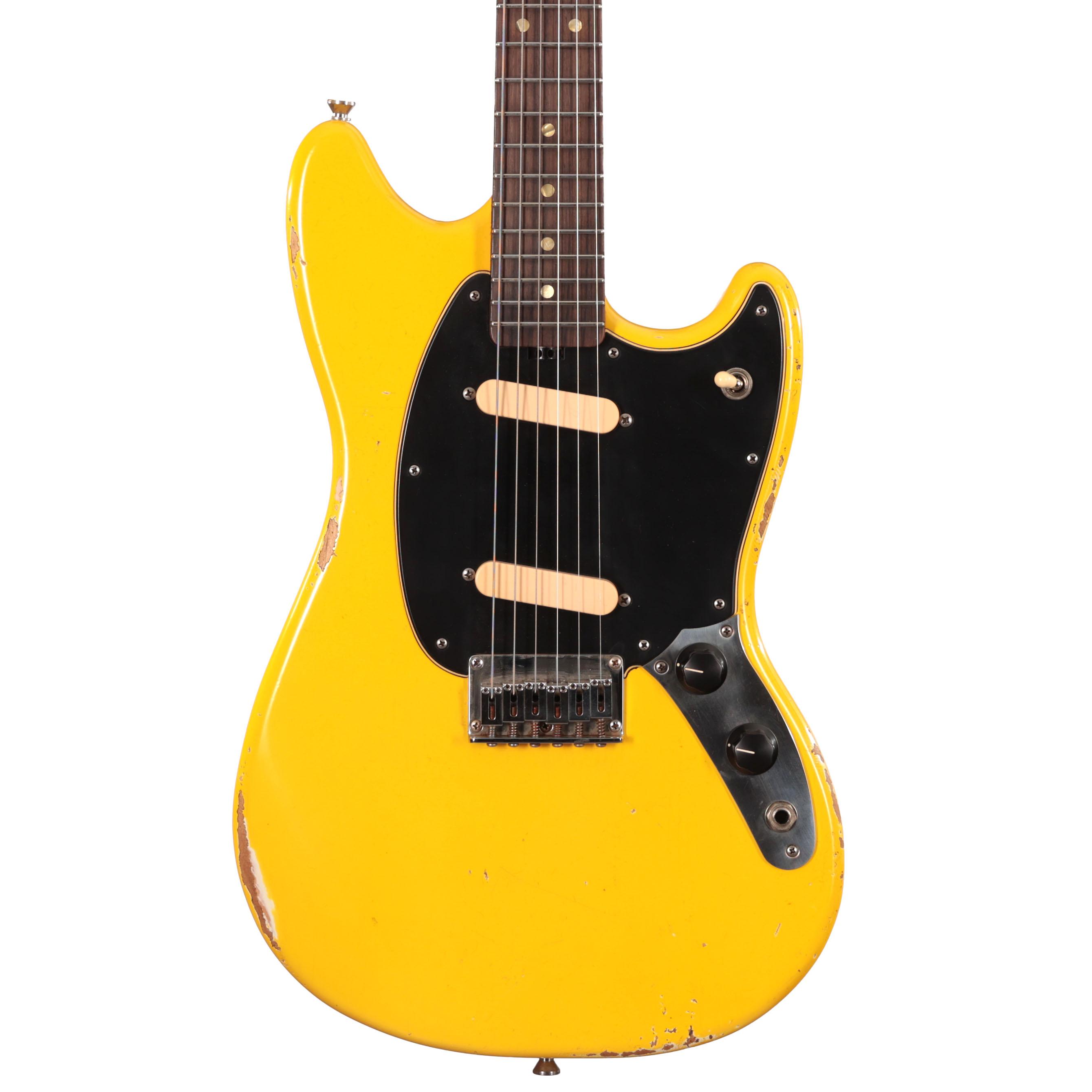 Shabat Guitars Bobcat in Graffiti Yellow 24" Scale - BOBCAT-GFY_005 (1).jpeg