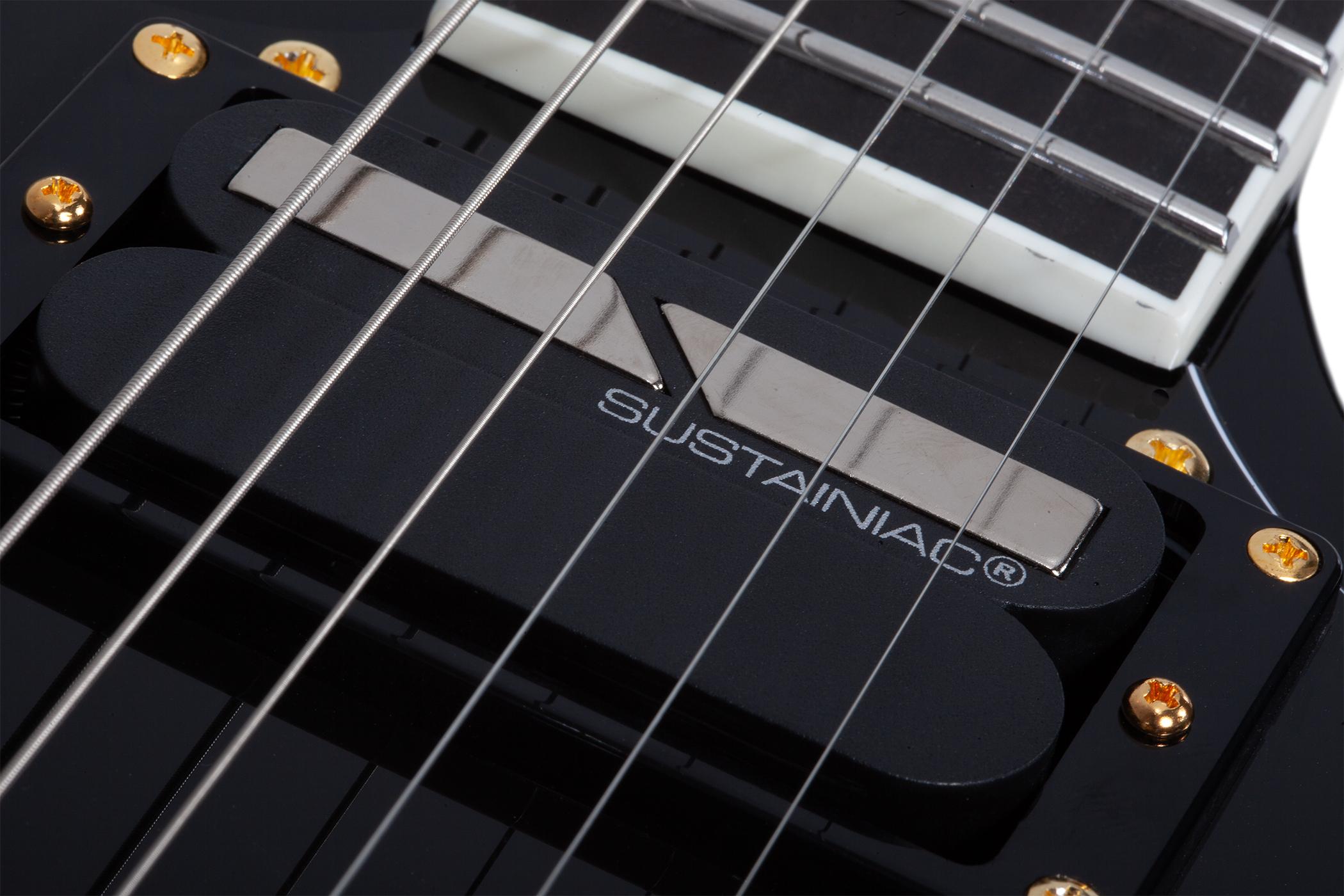Schecter Zacky Vengeance ZV-H6LLYW66D Electric Guitar in Black - ZV H6LLYW66D Sustainiac RH SUSTAINIAC CLOSE copy.jpg