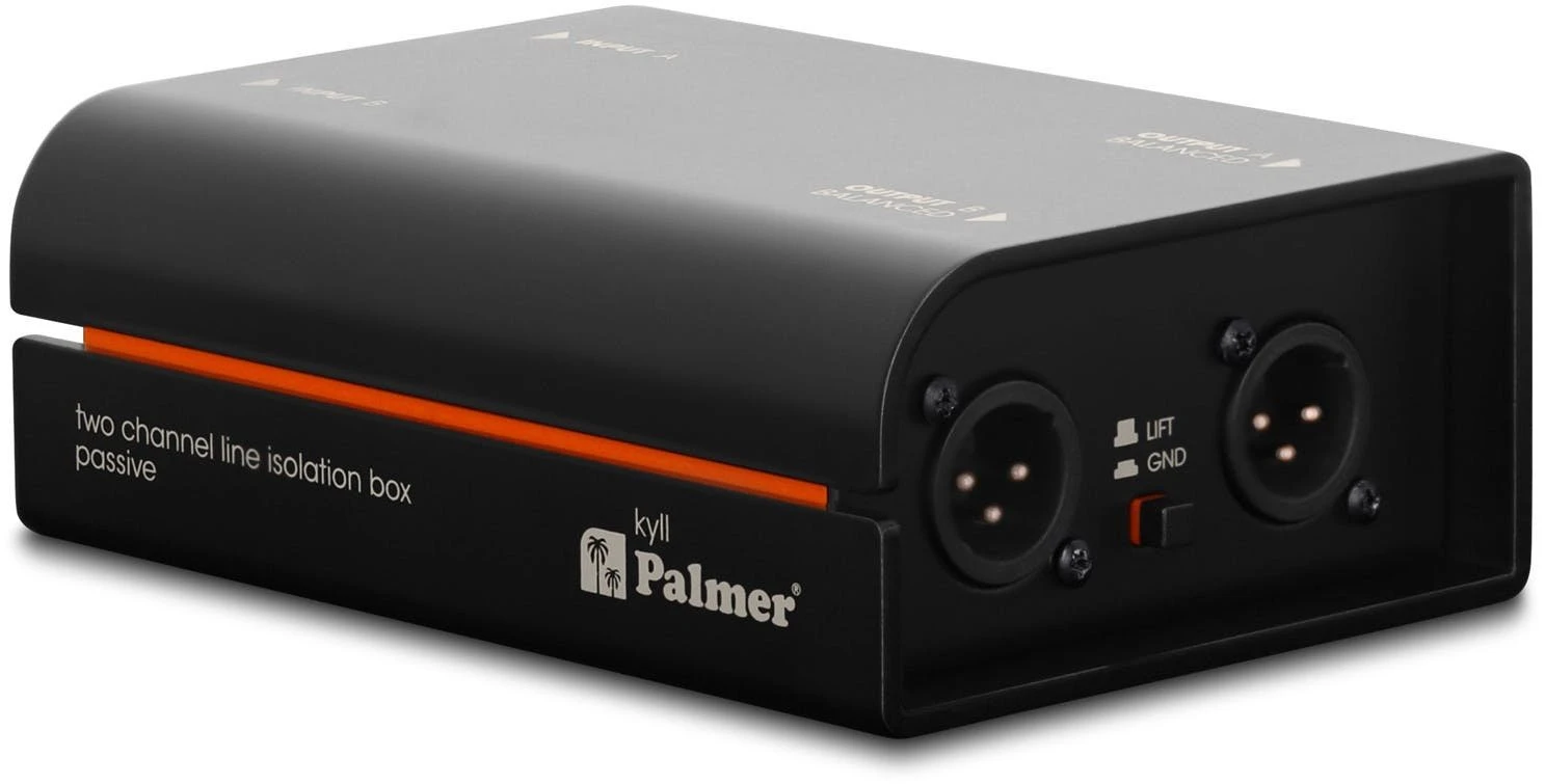 Palmer KYLL Passive 2-Channel Line Isolation Box - KYLL-Palmer_KYLL_Passive_2_Channel_Line_Isolation_Box_Output_Tilt.jpg