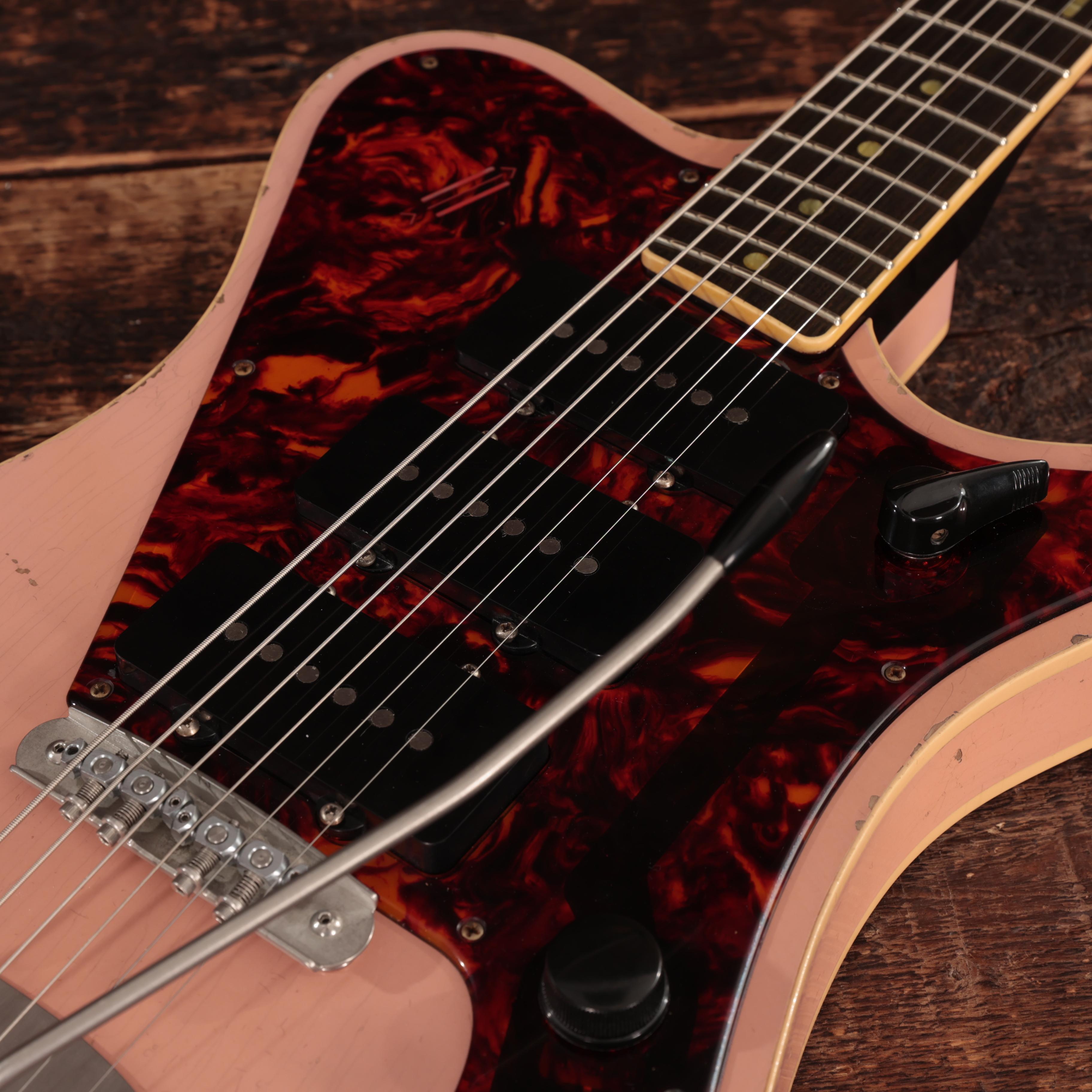 Castedosa Halcon Baritone Electric Guitar in Dirty Shell Pink - 353 (9).jpg