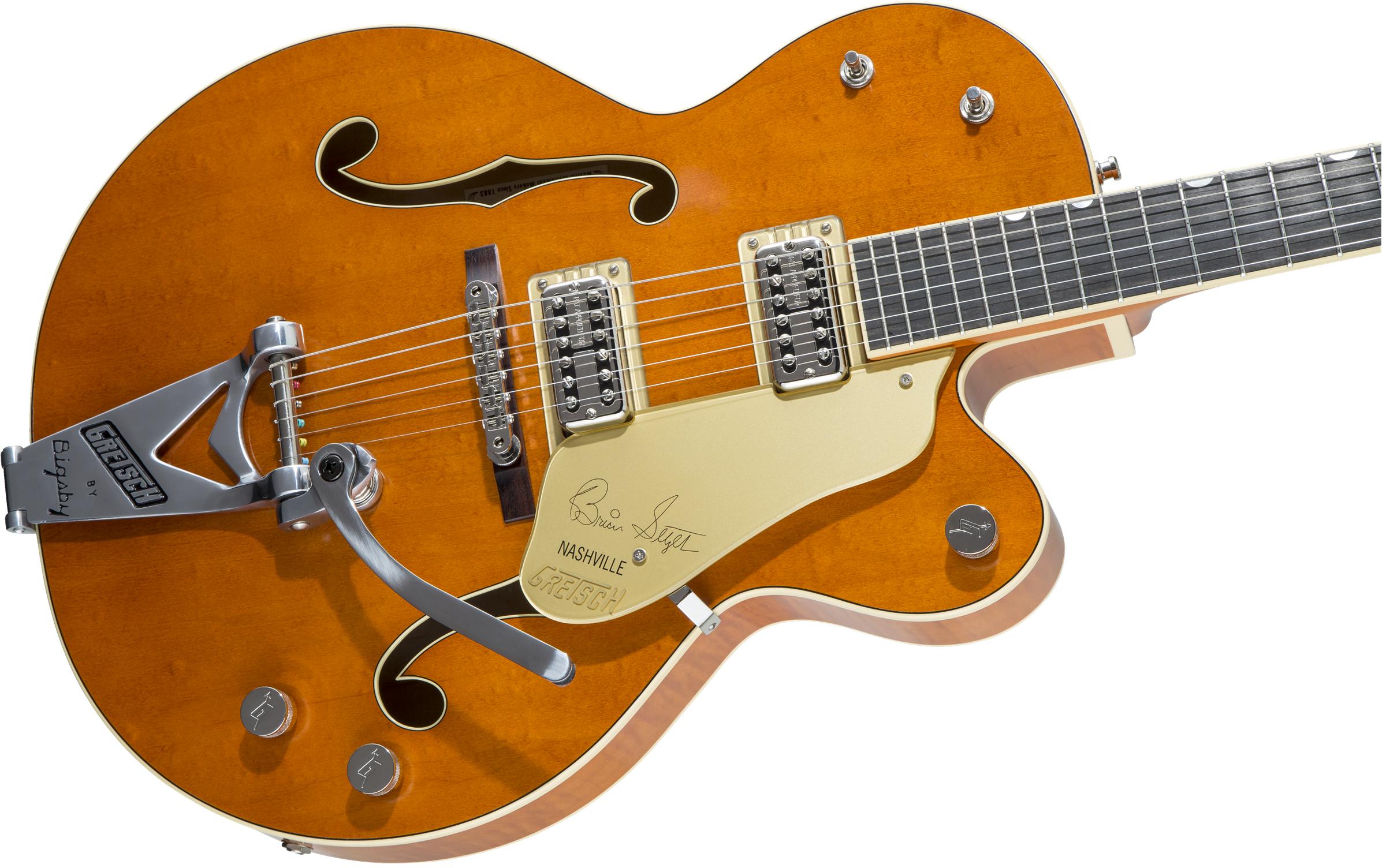 Gretsch G6120T-BSSMK Brian Setzer Signature `59 Nashville Hollow Body Electric Guitar in Smoke Orange - 2401210812_gtr_cntbdyright_001_nr.jpg