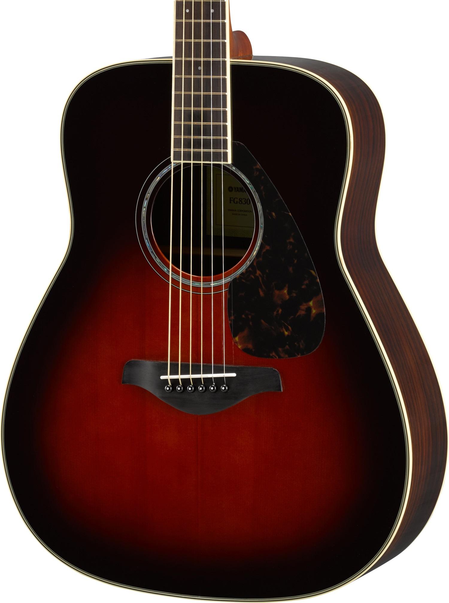 Yamaha FG830TBS Acoustic Guitar in Tobacco Brown Sunburst