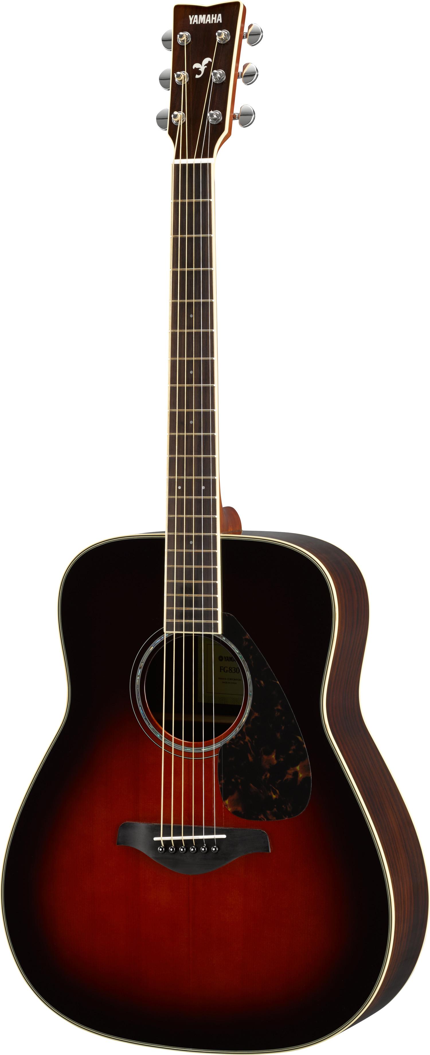 Yamaha FG830TBS Acoustic Guitar in Tobacco Brown Sunburst