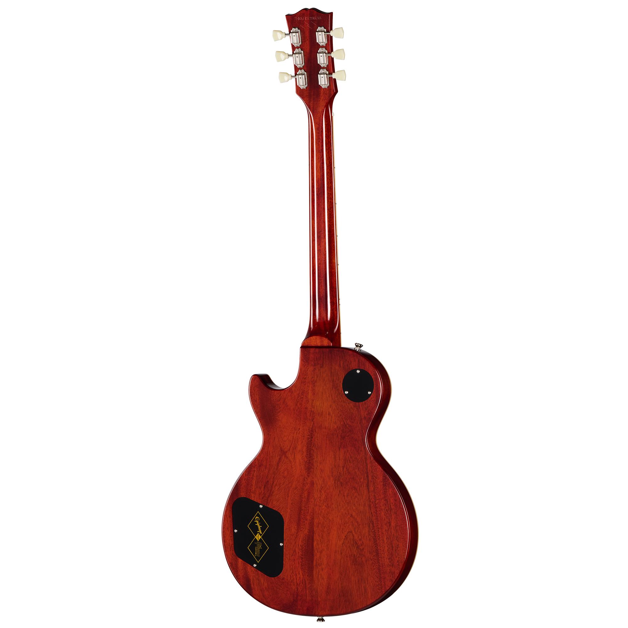 Epiphone Inspired by Gibson Custom 1959 Les Paul Standard Reissue Electric Guitar in Deep Cherry Sunburst - ECLPR9DCNH1_back.jpg