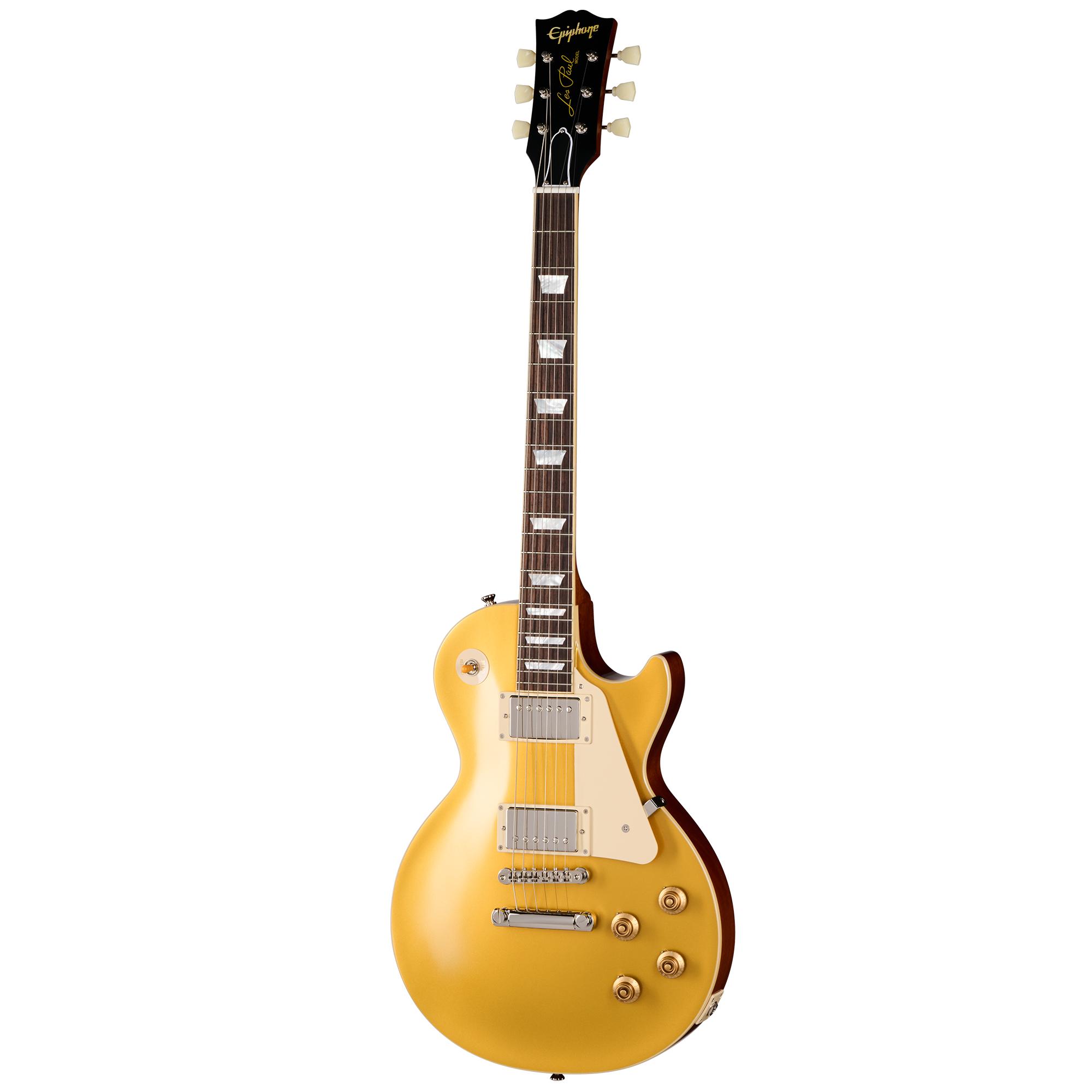 Epiphone Inspired by Gibson Custom 1957 Les Paul Goldtop Reissue Electric Guitar in Double Gold - ECLPR7DGNH1_front.jpg