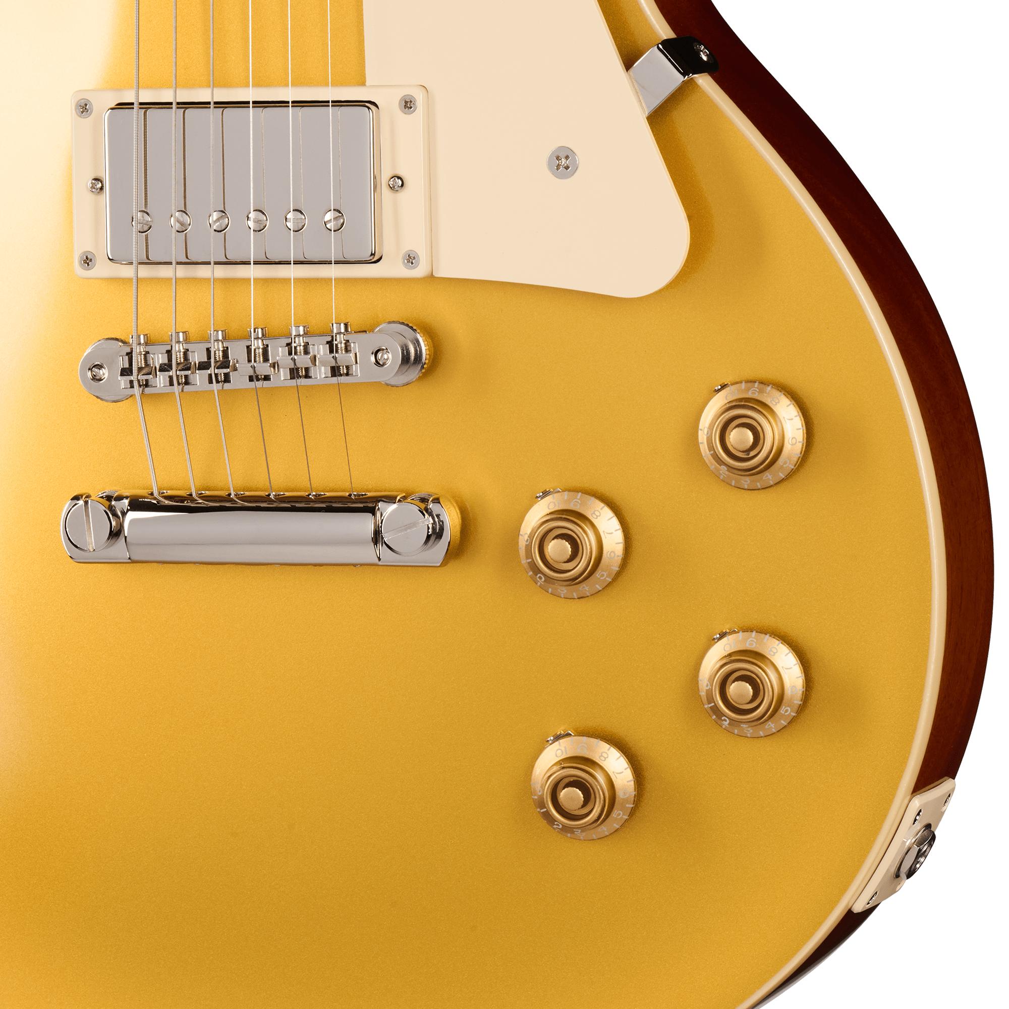 Epiphone Inspired by Gibson Custom 1957 Les Paul Goldtop Reissue Electric Guitar in Double Gold - ECLPR7DGNH1_knobs-min.jpg