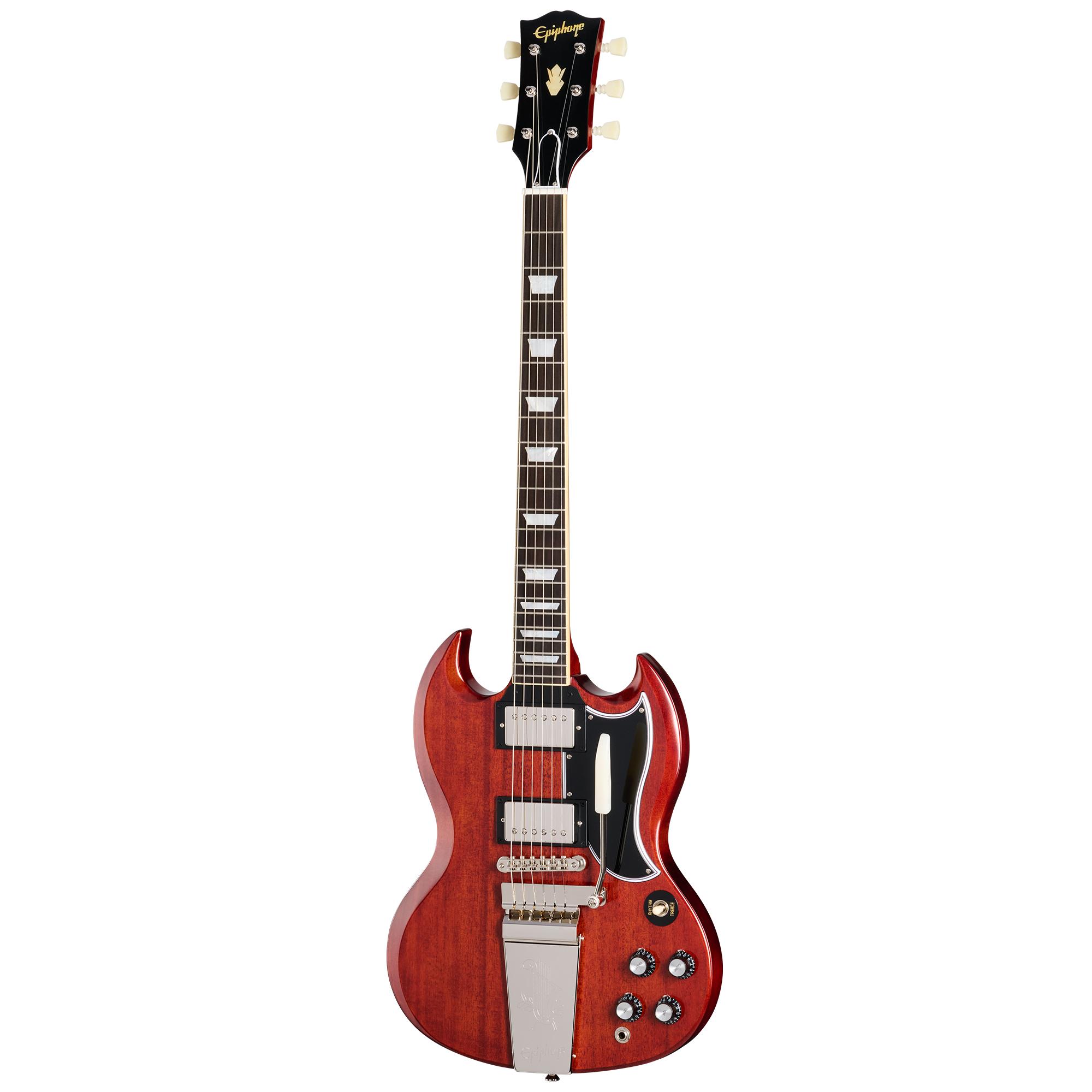 Epiphone Inspired by Gibson Custom 1964 SG Standard Reissue Electric Guitar with Maestro Vibrola in Cherry Red - ECSGR4CHNH1_front.jpg