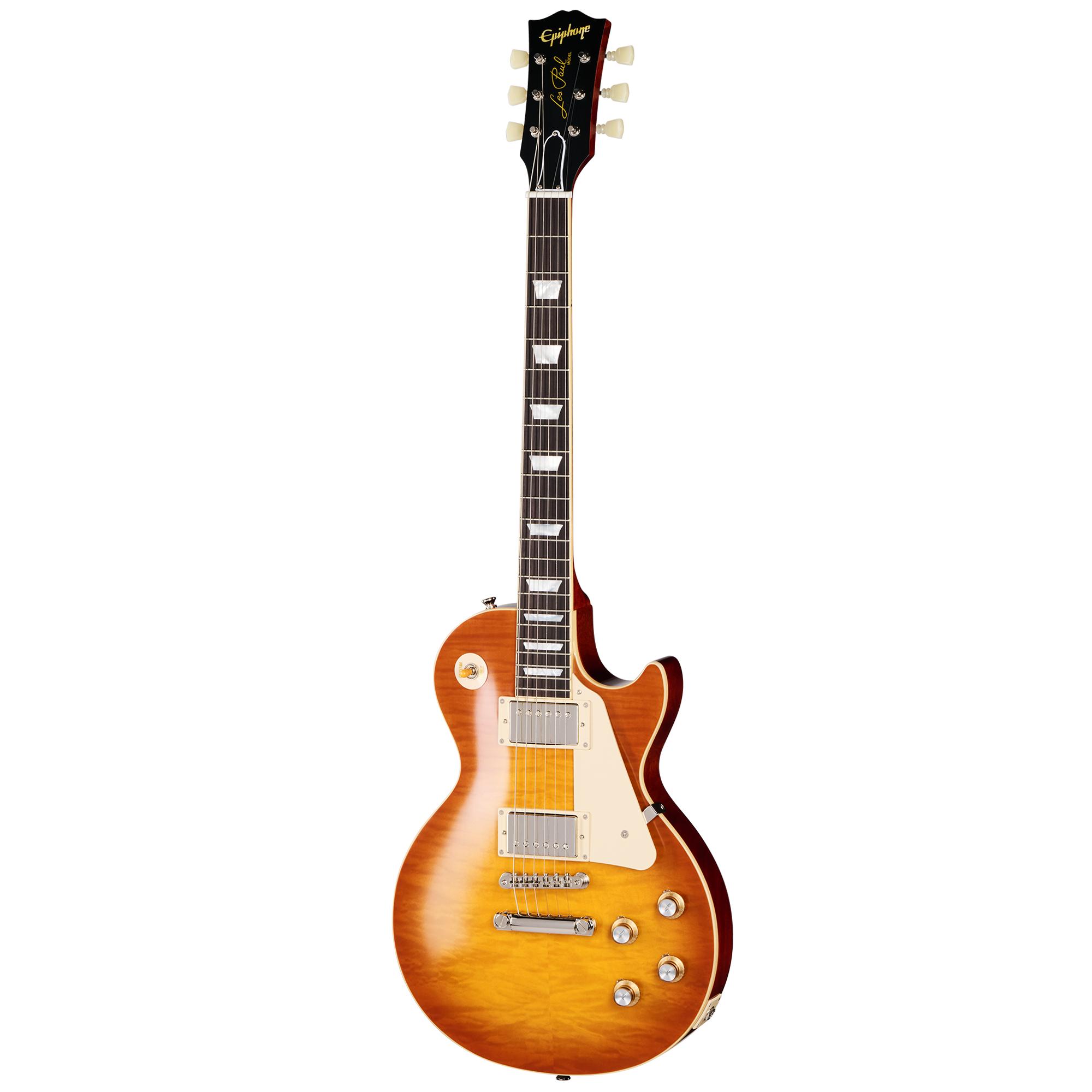 Epiphone Inspired by Gibson Custom 1960 Les Paul Standard Reissue Electric Guitar in Iced Tea Burst - ECLPR0ITNH1_front.jpg