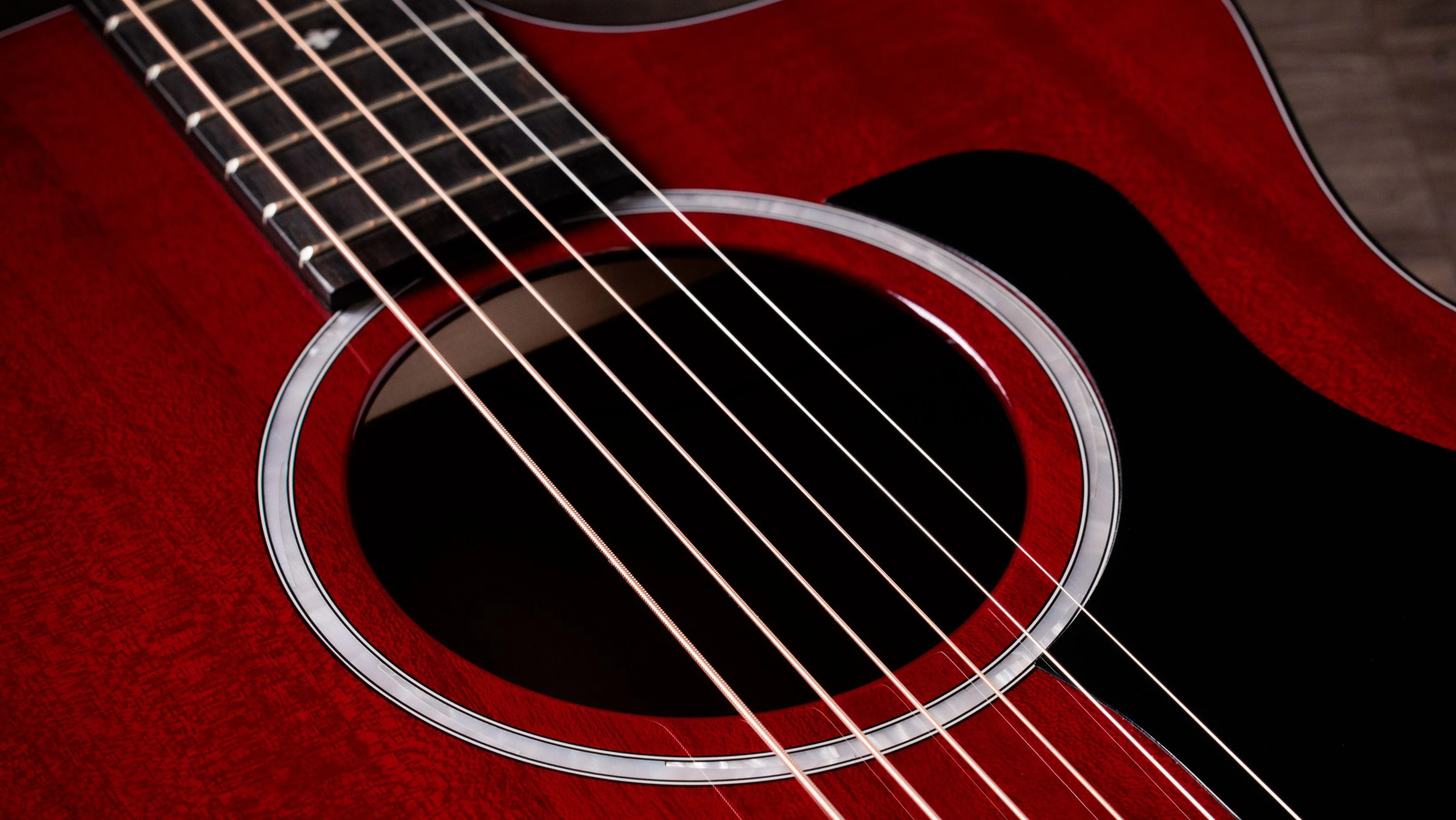 Taylor 224ce Special Edition Electro Acoustic in Trans Red - 224CE-RED (5).jpg